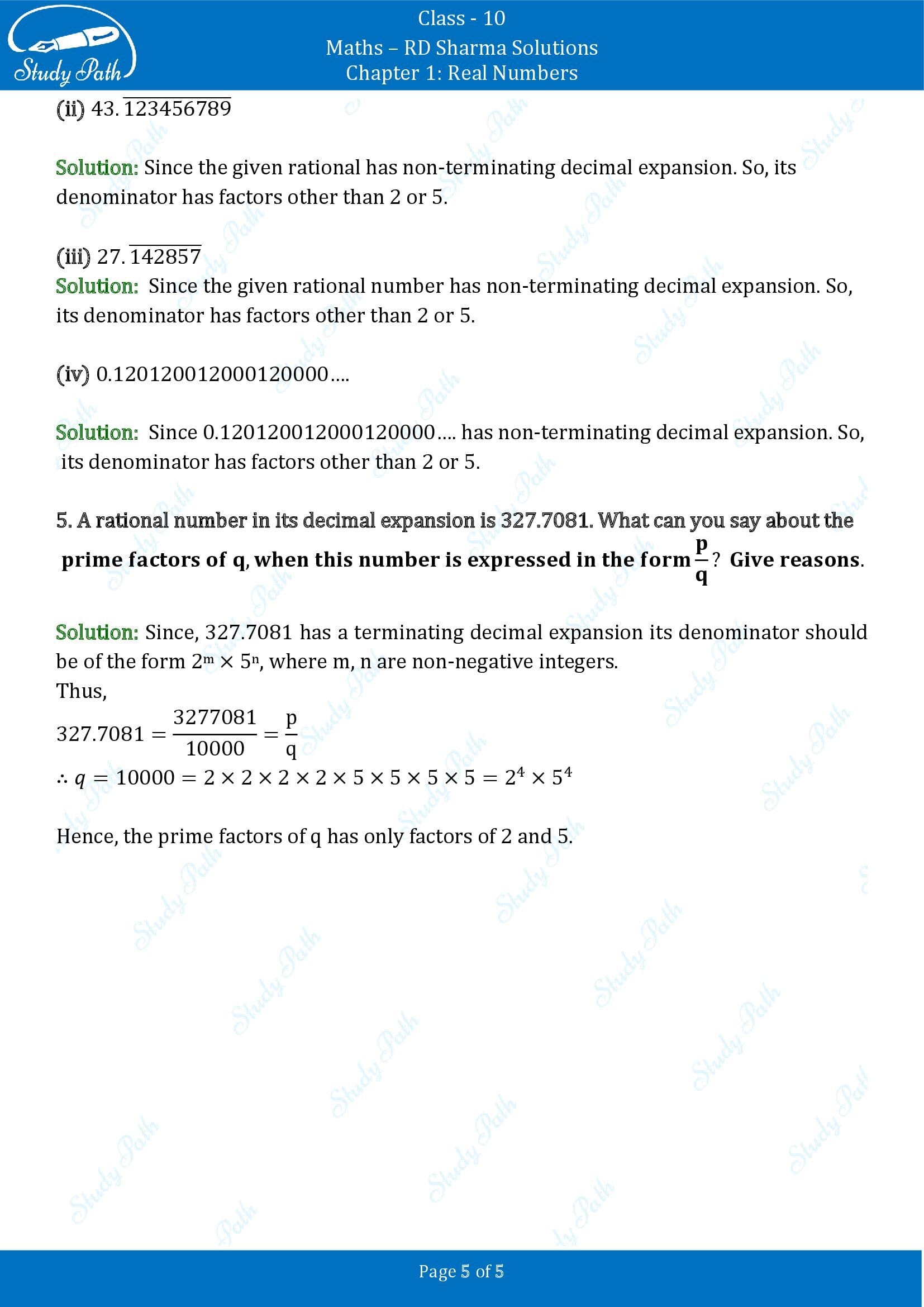 RD Sharma Solutions Class 10 Chapter 1 Real Numbers Exercise 1.6 00005
