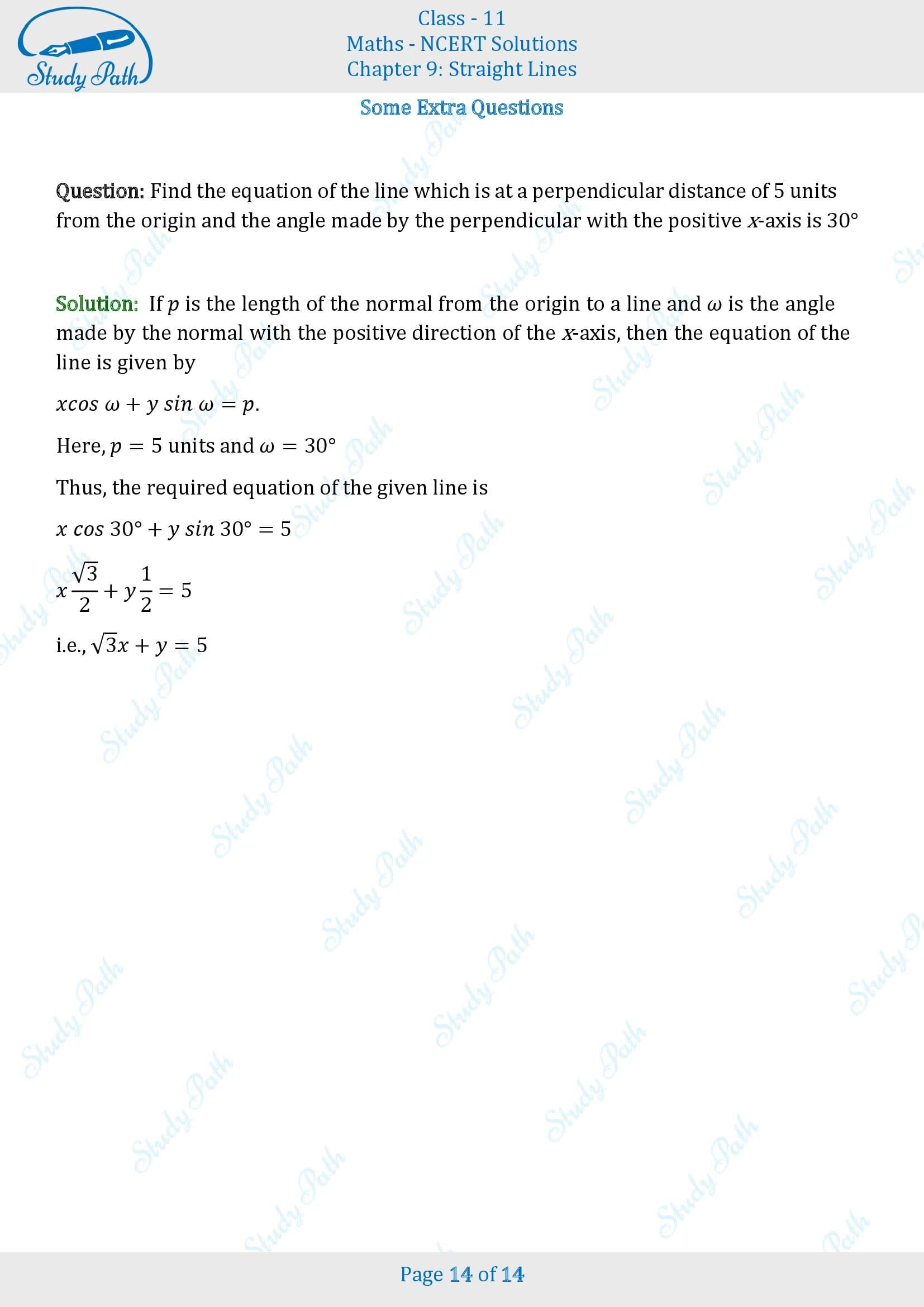 NCERT Solutions for Class 11 Maths Chapter 9 Straight Lines Exercise 9.2 00014