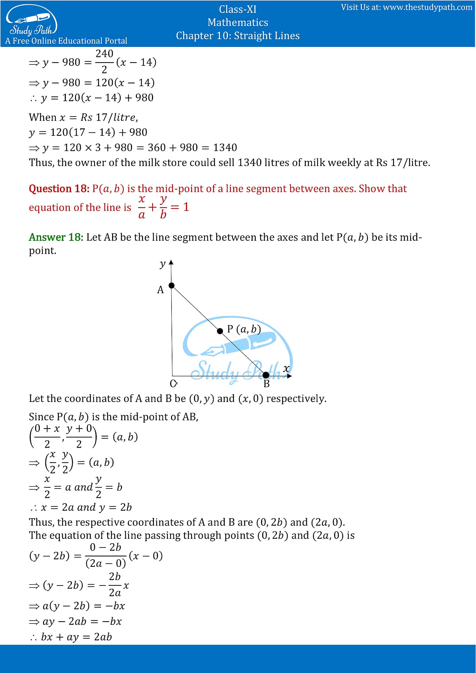 NCERT Solutions for Class 11 Maths chapter 10 Straight Lines Exercise 10.2 Part-9