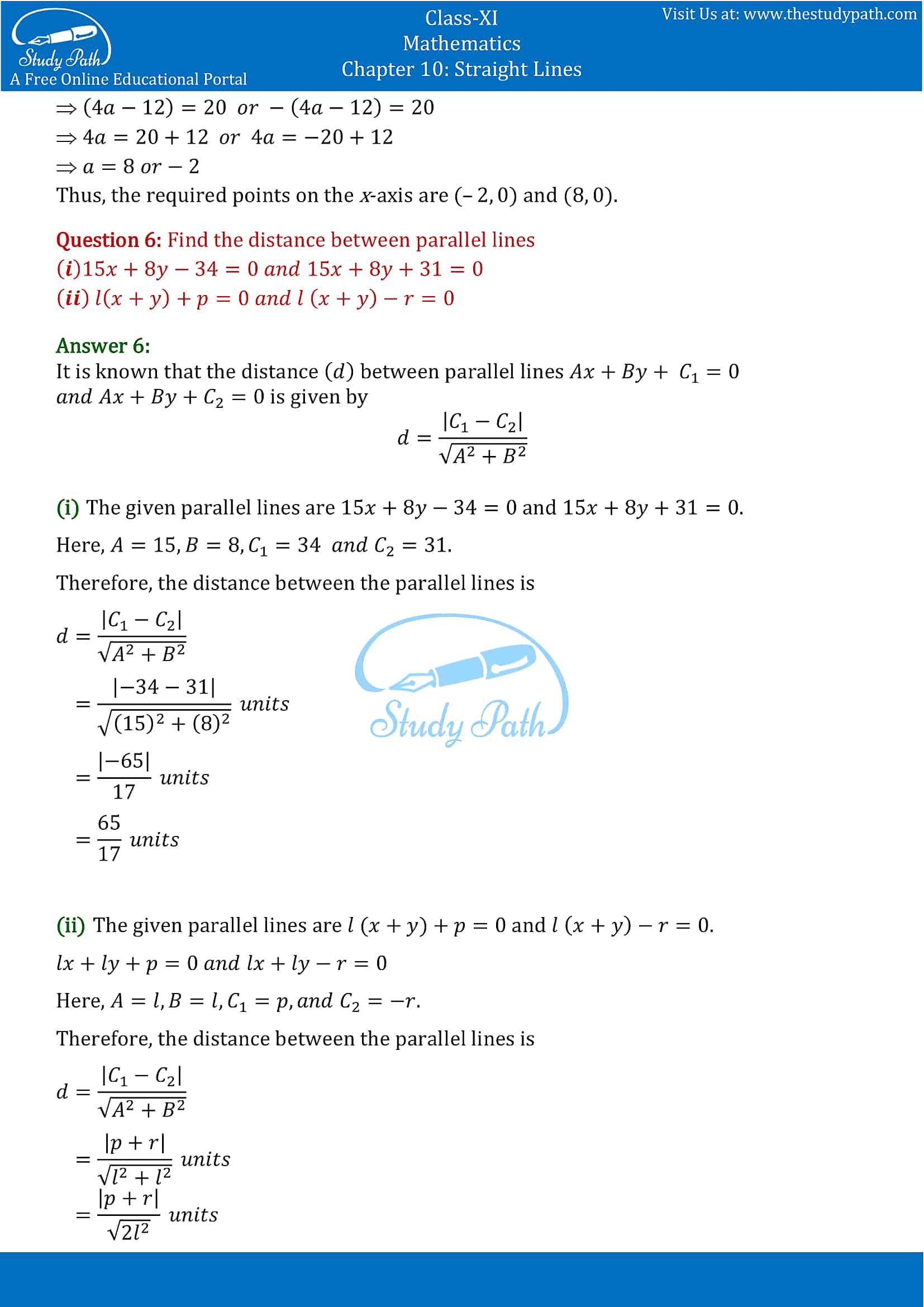 NCERT Solutions for Class 11 Maths chapter 10 Straight Lines Exercise 10.3 part-5