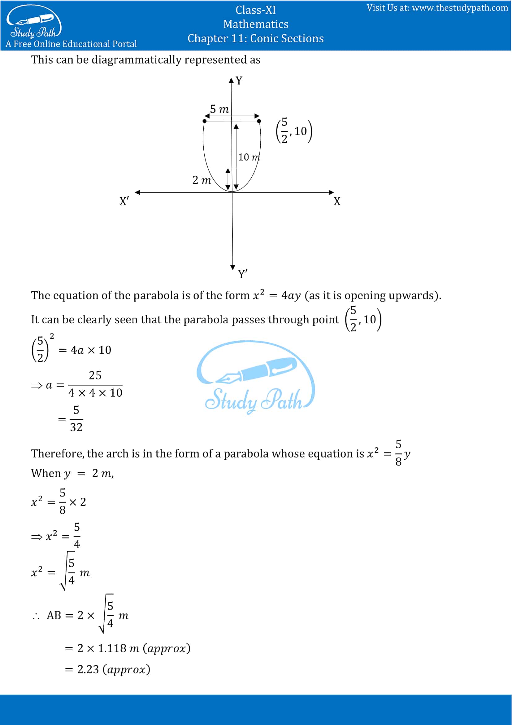 NCERT Solutions for Class 11 Maths chapter 11 Conic Section Miscellaneous Exercise Part-2