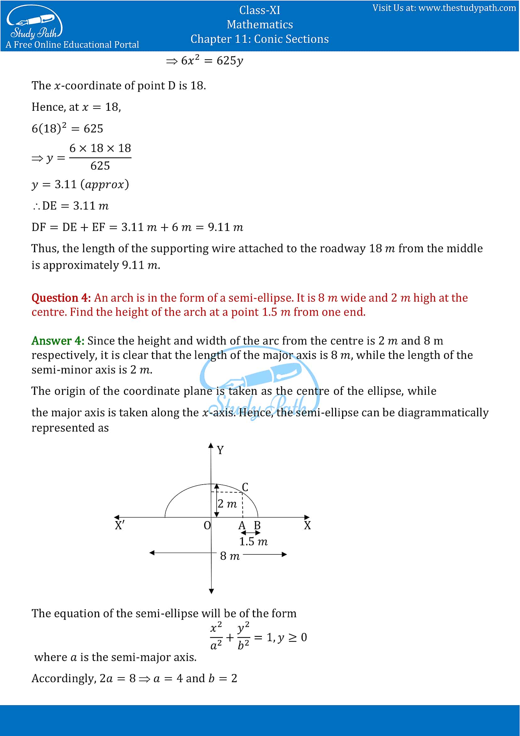 NCERT Solutions for Class 11 Maths chapter 11 Conic Section Miscellaneous Exercise Part-4