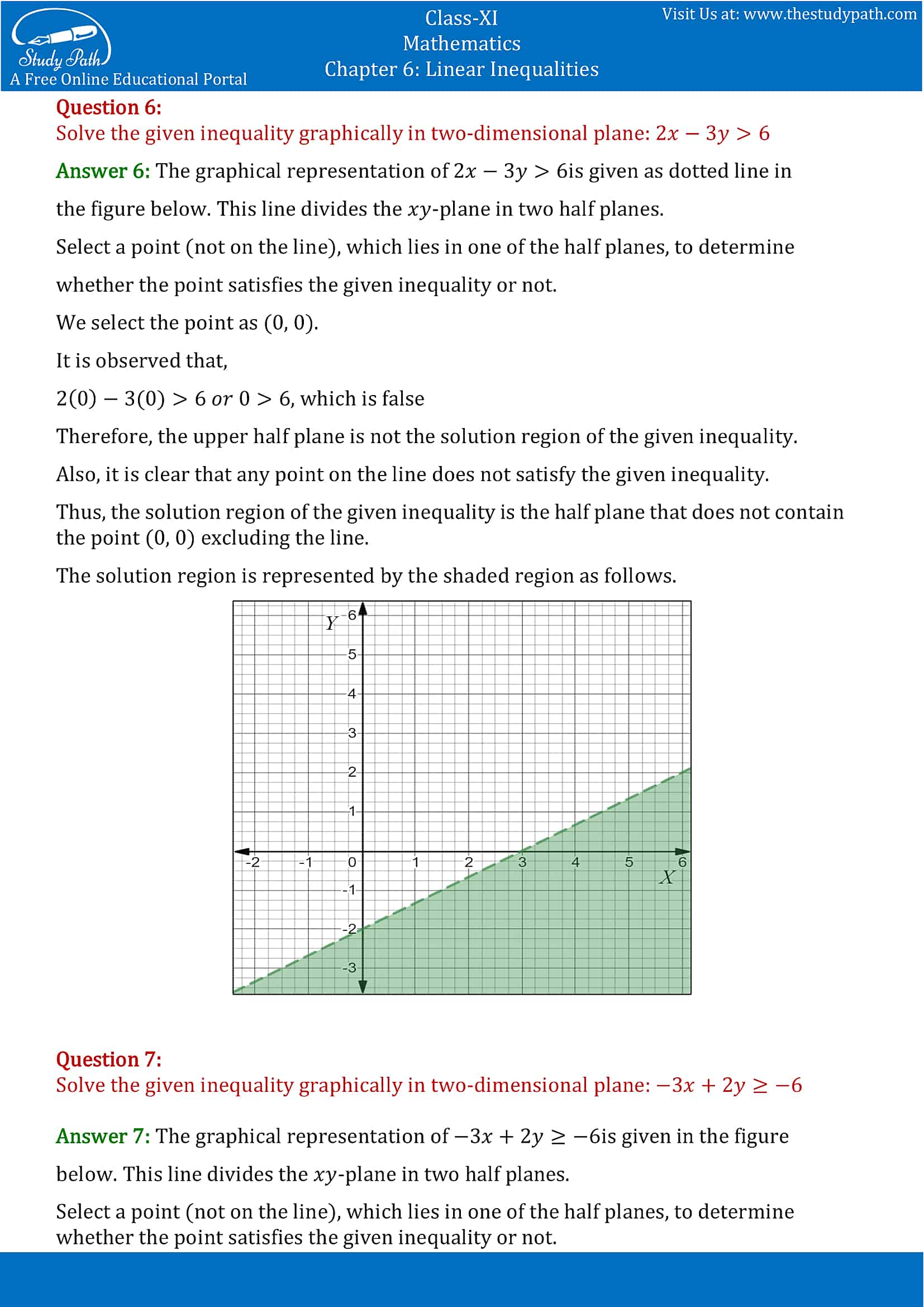 NCERT Solutions for Class 11 Maths chapter 6 Linear Inequalities Exercise 6.2 Part-5