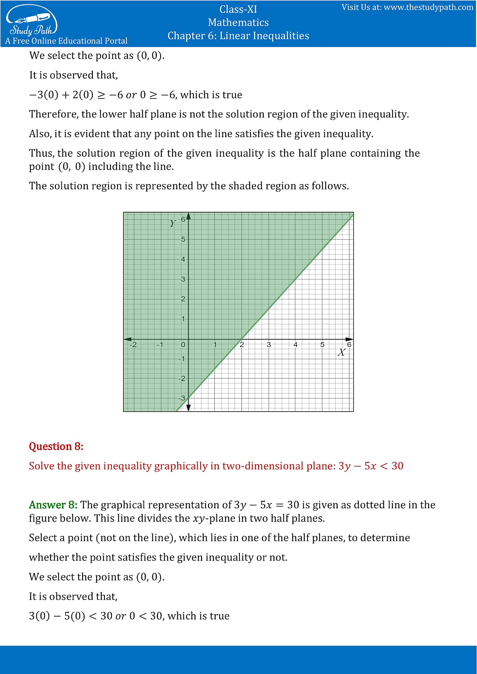 NCERT Solutions for Class 11 Maths chapter 6 Linear Inequalities Exercise 6.2 Part-6