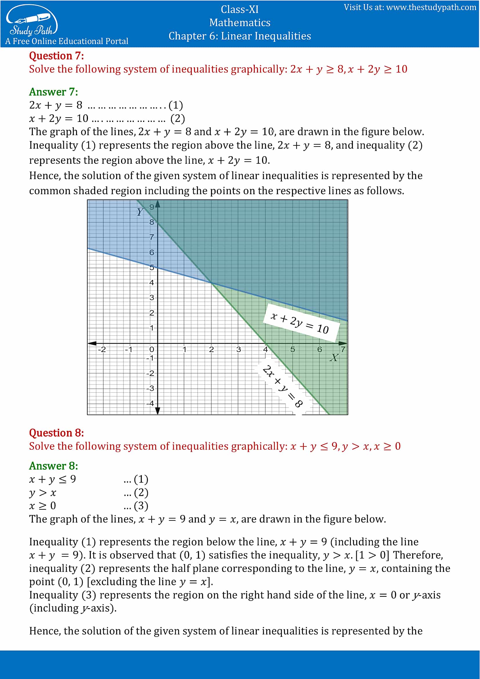 NCERT Solutions for Class 11 Maths chapter 6 Linear Inequalities Exercise 6.3 Part-5