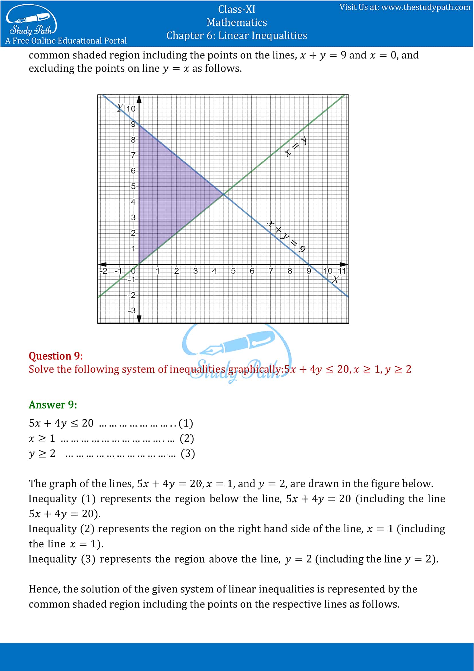 NCERT Solutions for Class 11 Maths chapter 6 Linear Inequalities Exercise 6.3 Part-6