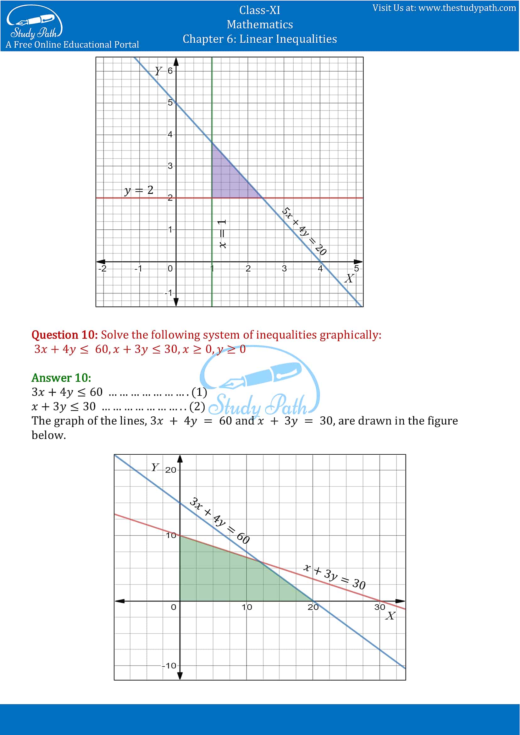 NCERT Solutions for Class 11 Maths chapter 6 Linear Inequalities Exercise 6.3 Part-7
