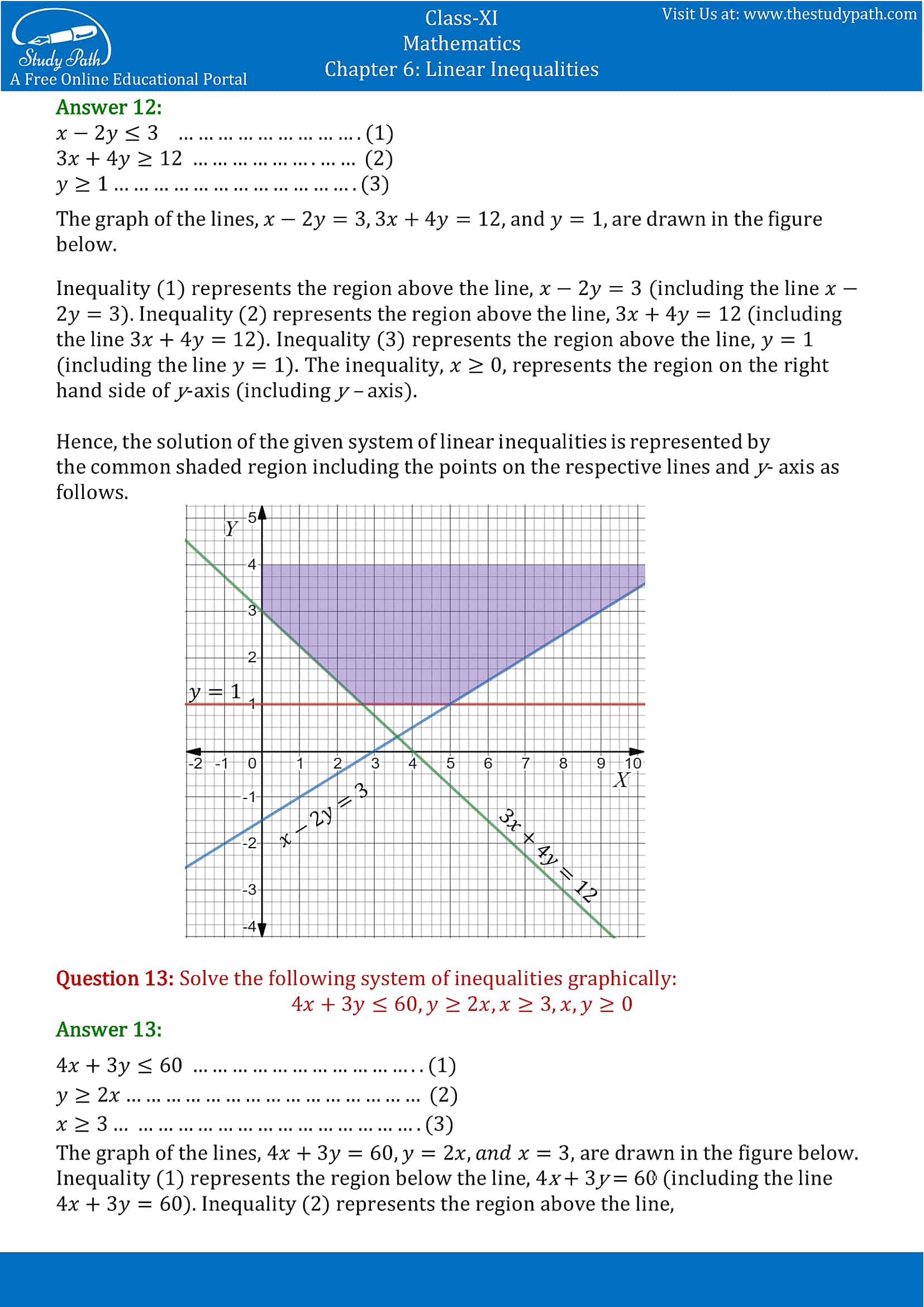NCERT Solutions for Class 11 Maths chapter 6 Linear Inequalities Exercise 6.3 Part-9