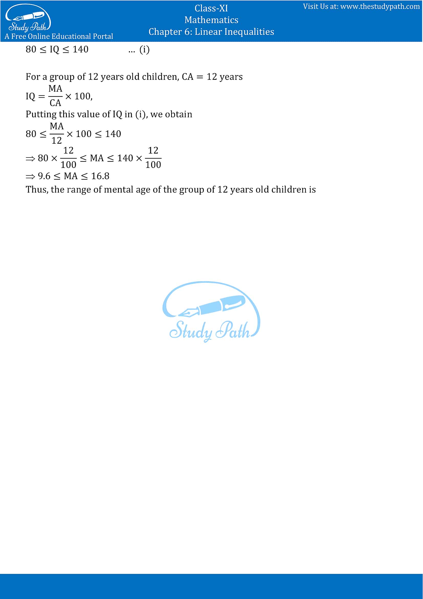 NCERT Solutions for Class 11 Maths chapter 6 Linear Inequalities Miscellaneous Exercise Part-7