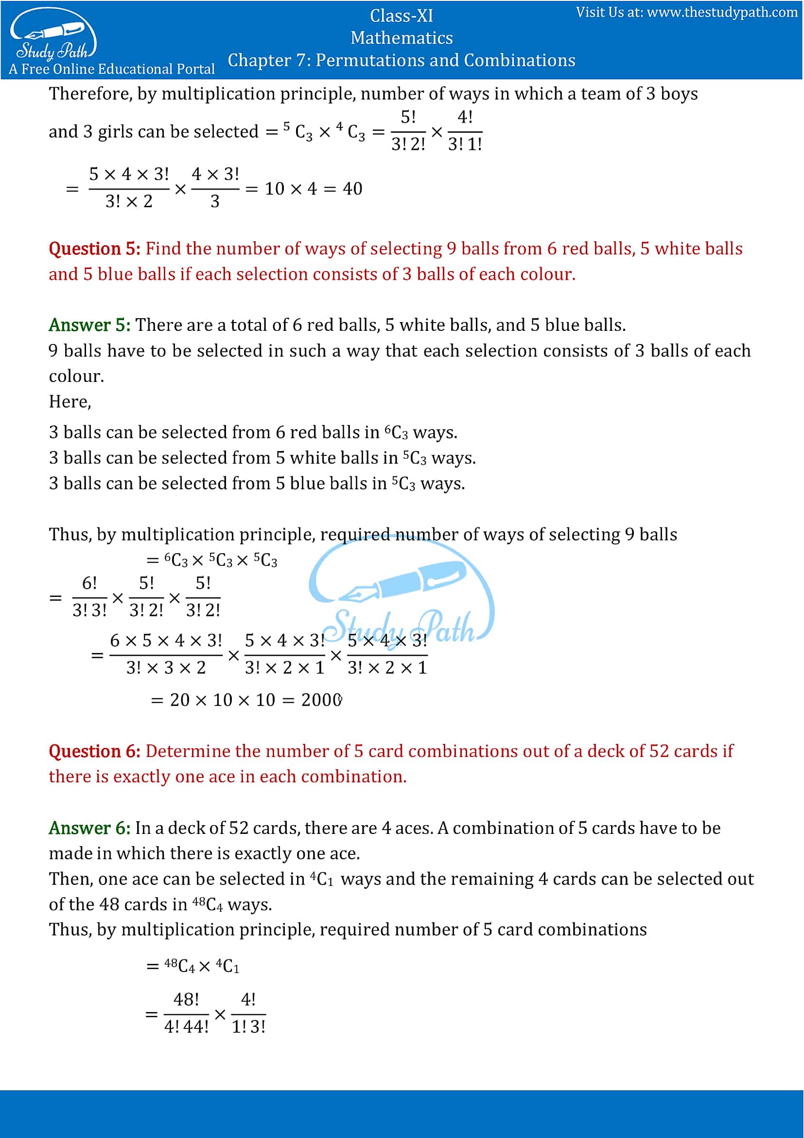 NCERT Solutions for Class 11 Maths chapter 7 Permutations and Combinations part-16