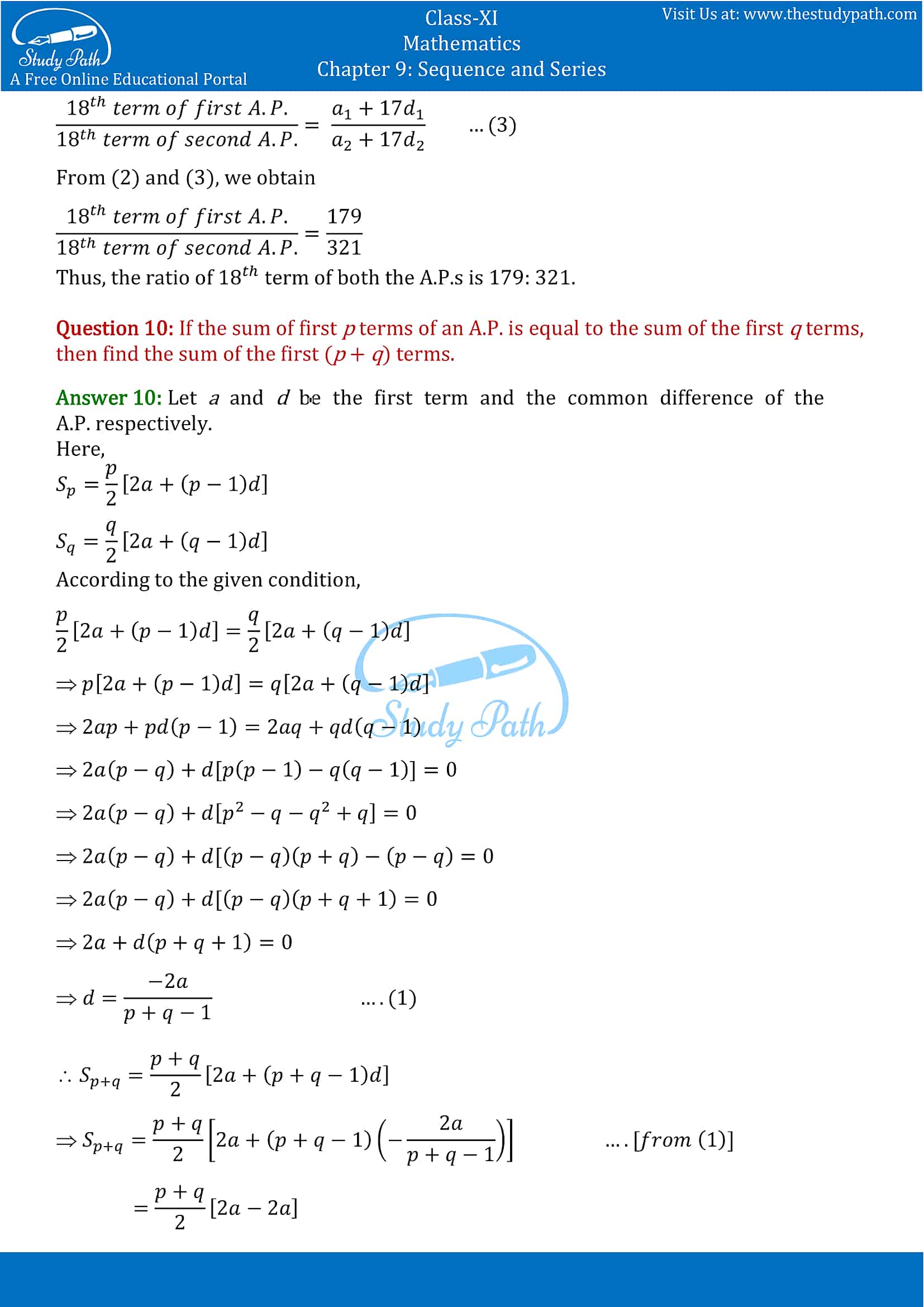 NCERT Solutions for Class 11 Maths chapter 9 Sequence and Series Exercise 9.2 Part-6