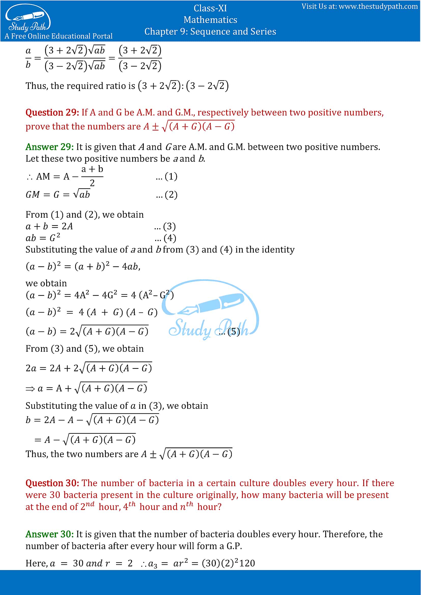 NCERT Solutions for Class 11 Maths chapter 9 Sequence and Series Exercise 9.3 Part-17