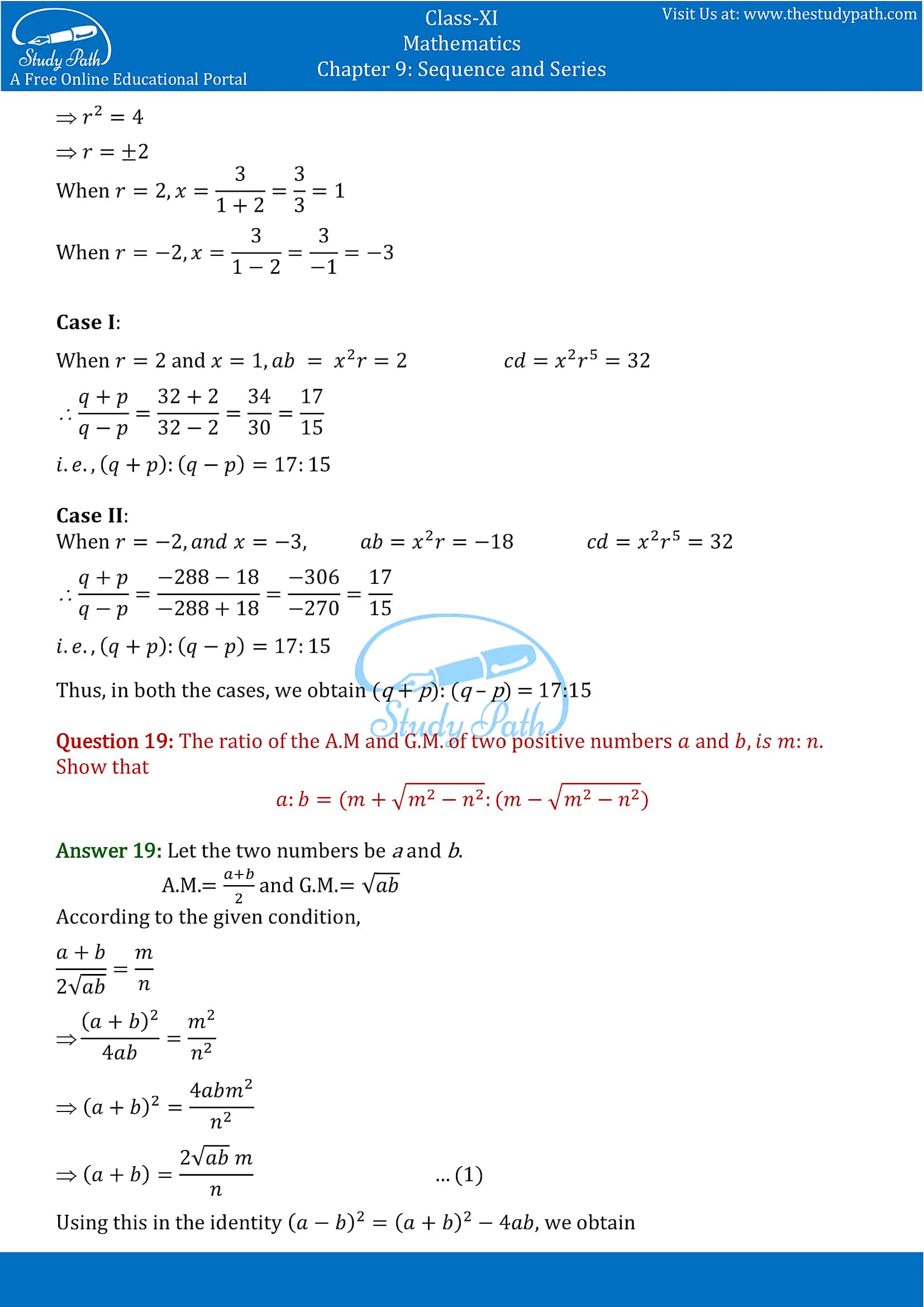 NCERT Solutions for Class 11 Maths chapter 9 Sequence and Series Miscellaneous Exercise Part-12