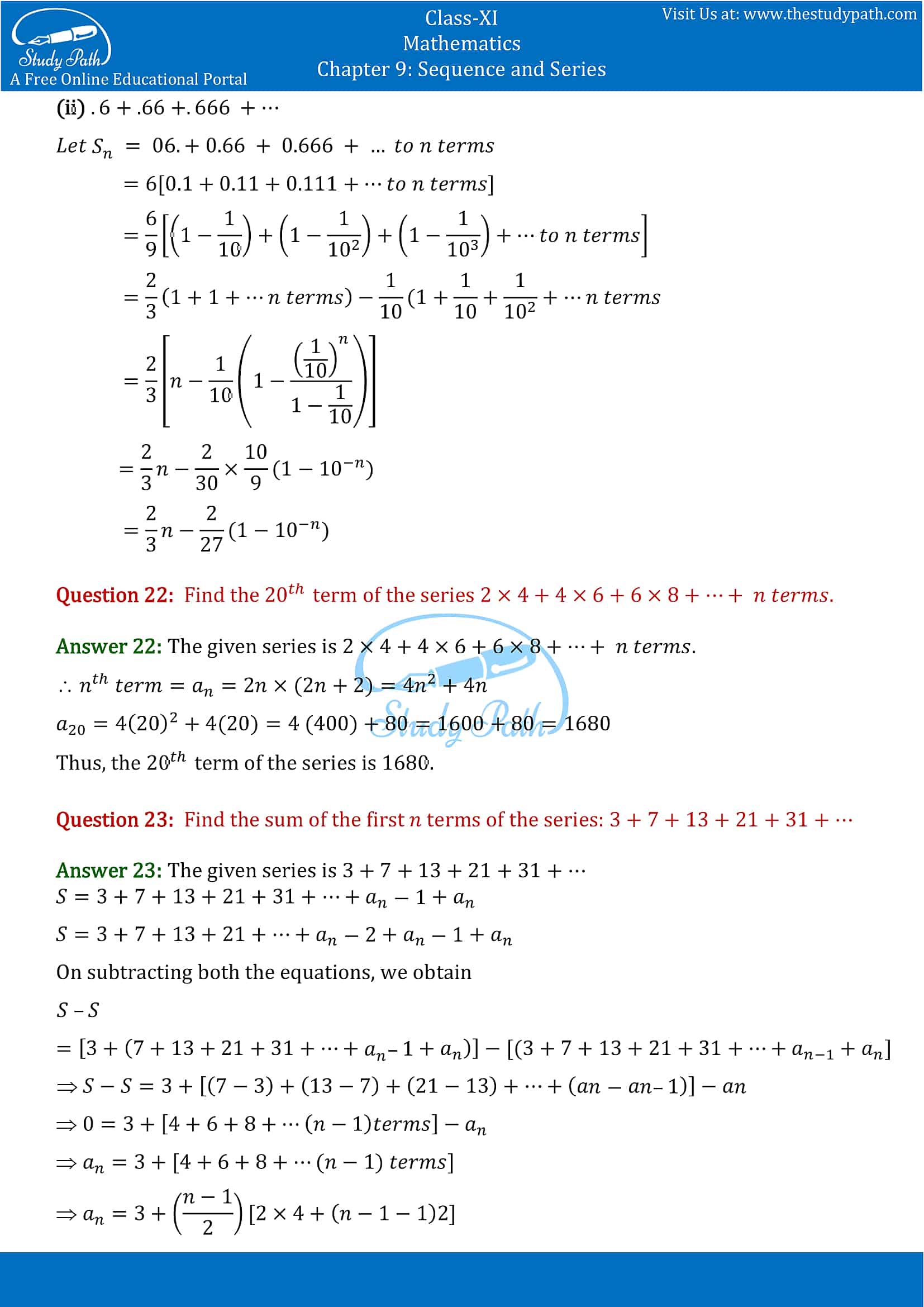 NCERT Solutions for Class 11 Maths chapter 9 Sequence and Series Miscellaneous Exercise Part-15