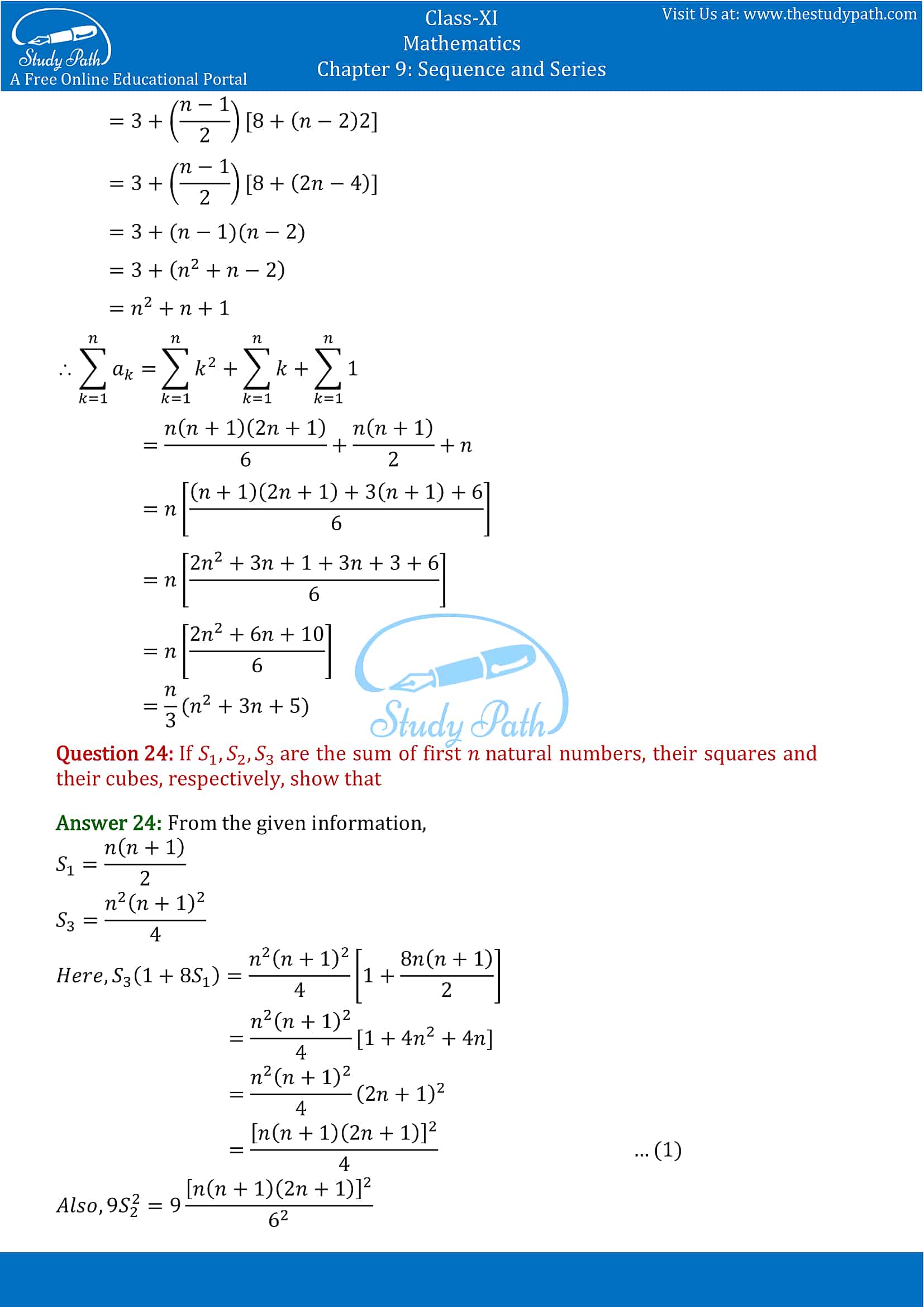 NCERT Solutions for Class 11 Maths chapter 9 Sequence and Series Miscellaneous Exercise Part-16