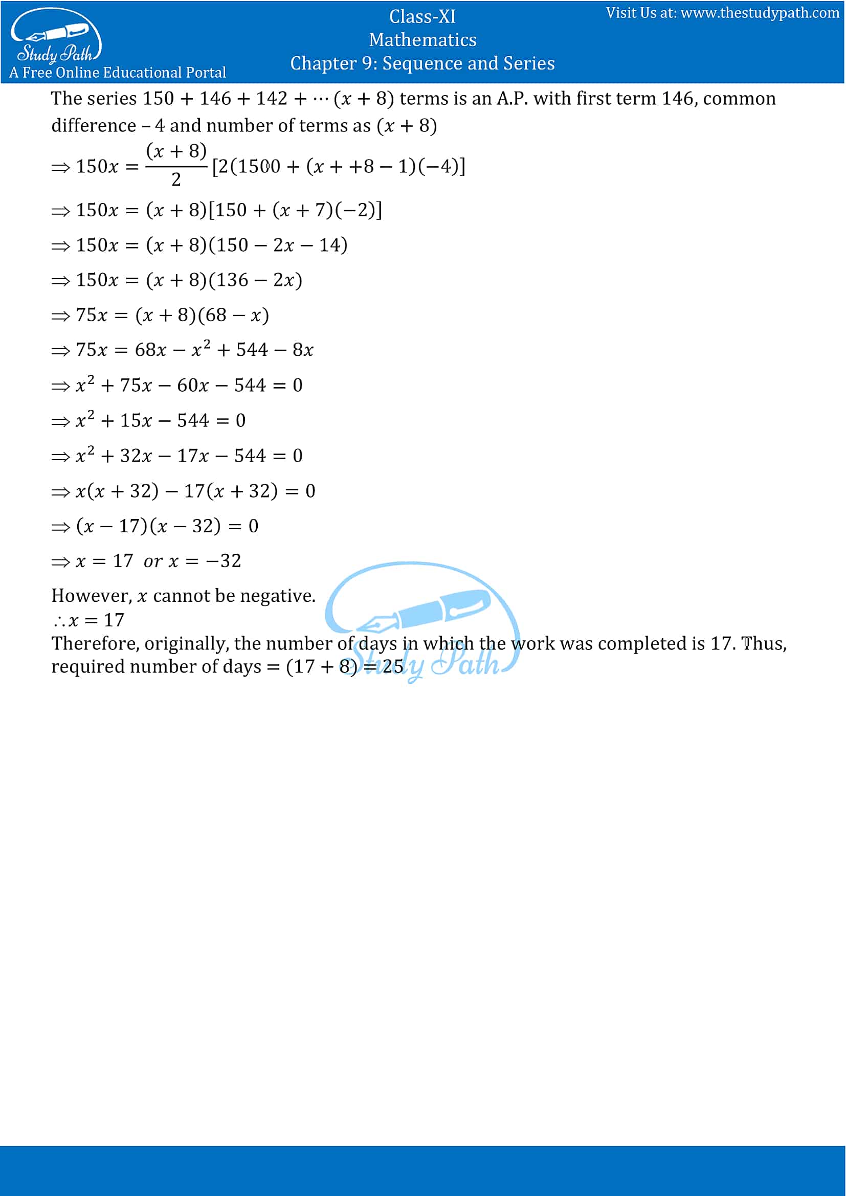NCERT Solutions for Class 11 Maths chapter 9 Sequence and Series Miscellaneous Exercise Part-22