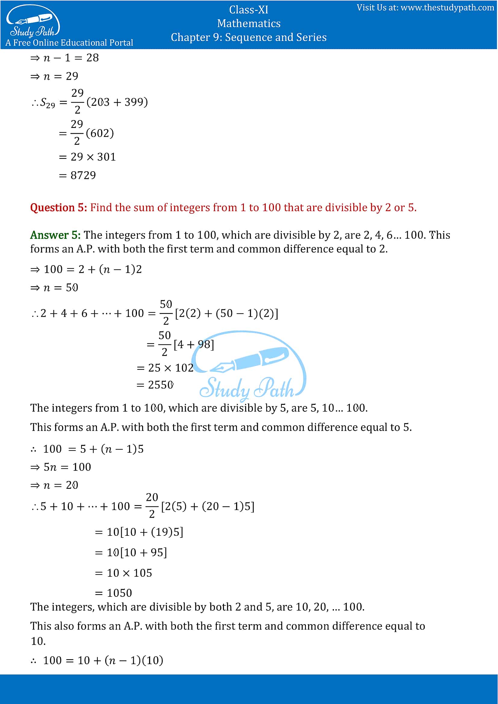 NCERT Solutions for Class 11 Maths chapter 9 Sequence and Series Miscellaneous Exercise Part-3