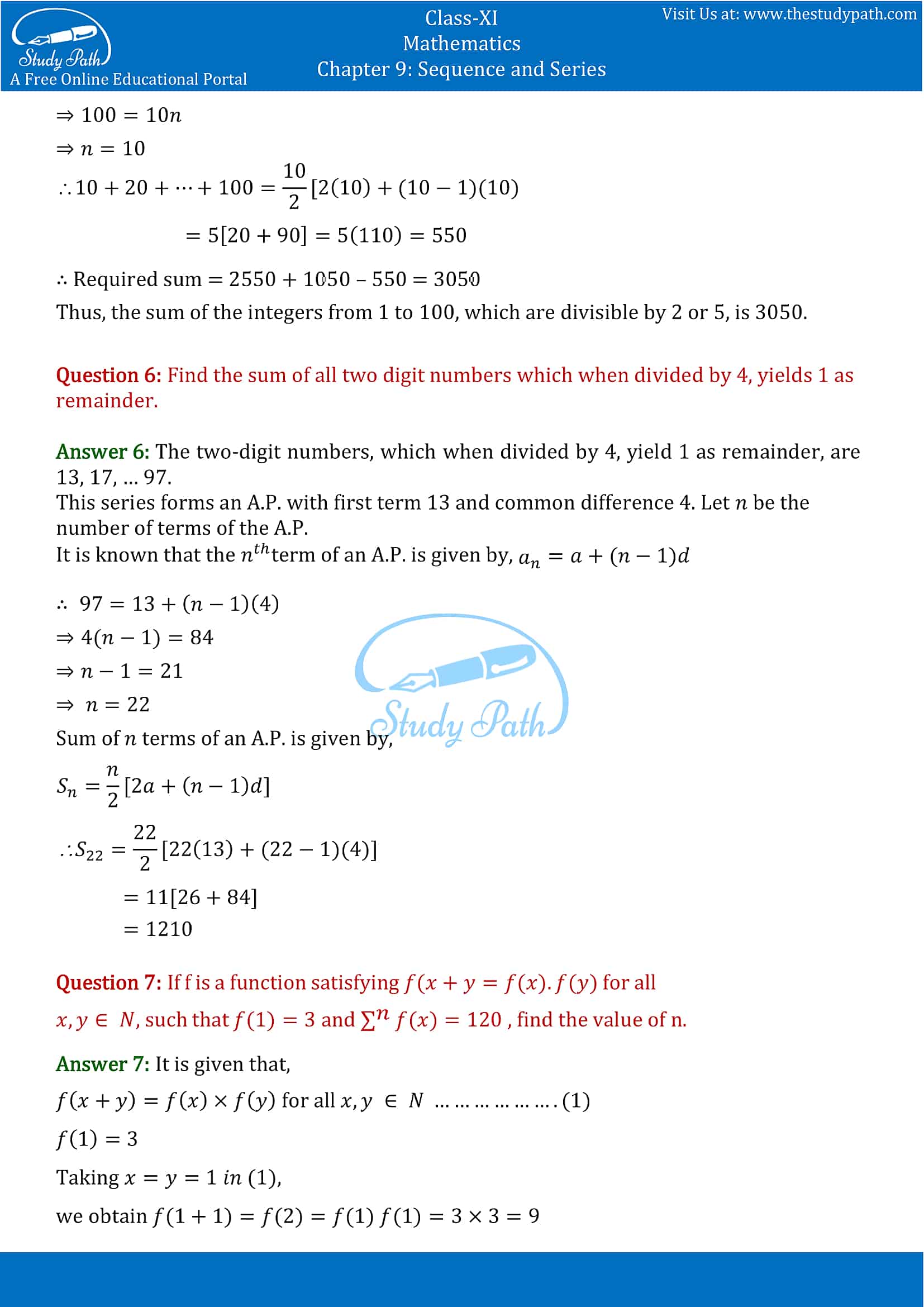NCERT Solutions for Class 11 Maths chapter 9 Sequence and Series Miscellaneous Exercise Part-4