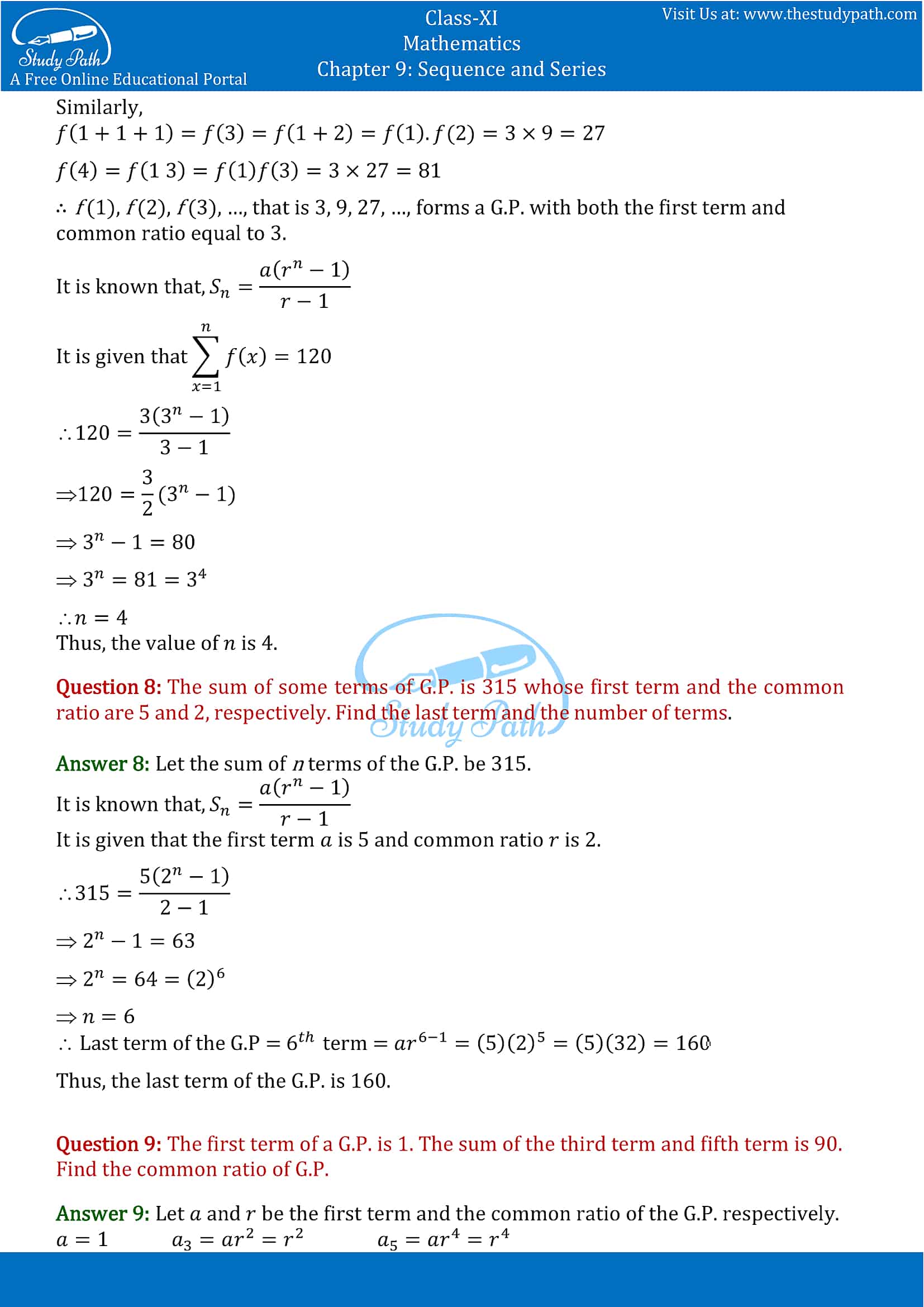 NCERT Solutions for Class 11 Maths chapter 9 Sequence and Series Miscellaneous Exercise Part-5