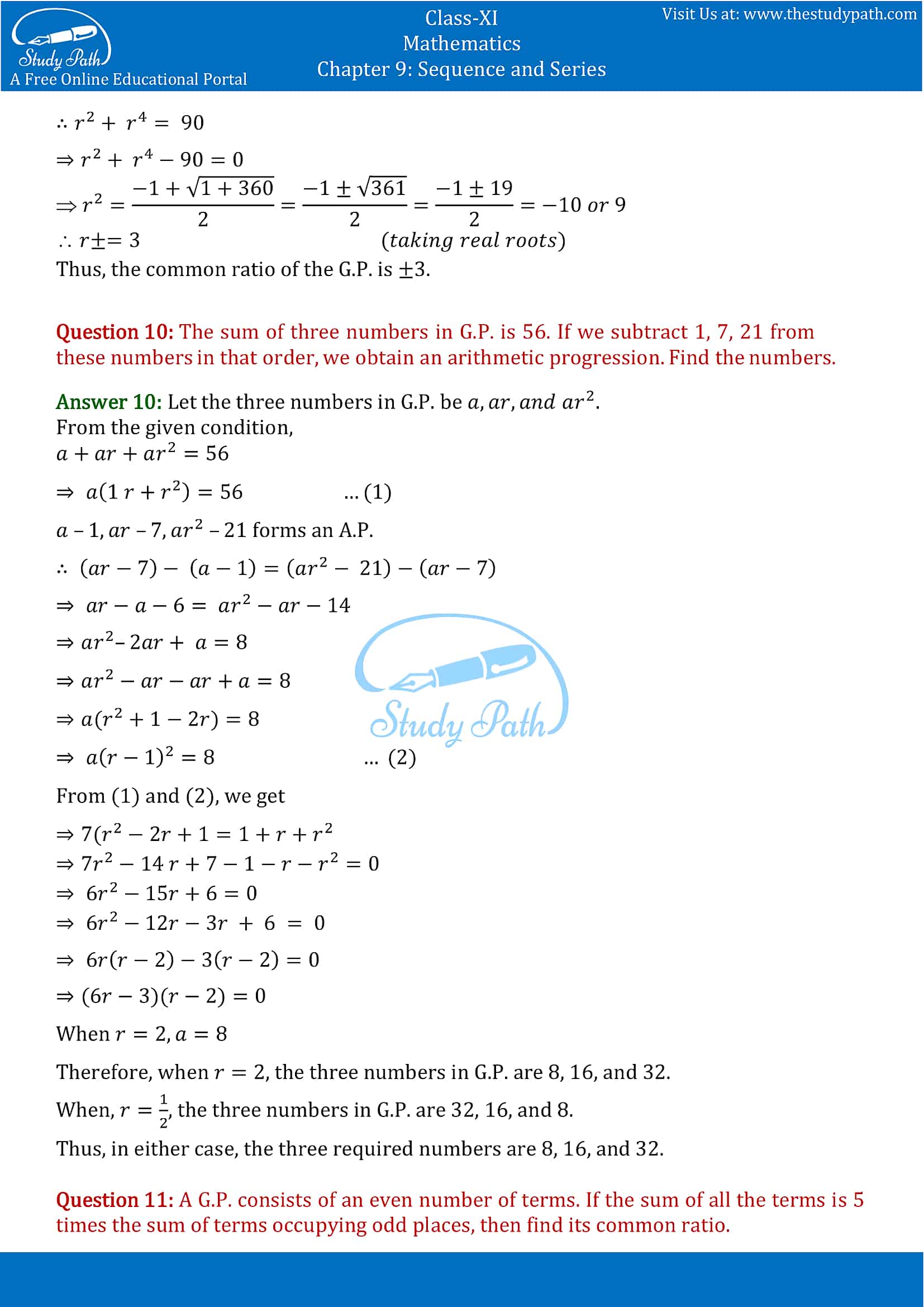 NCERT Solutions for Class 11 Maths chapter 9 Sequence and Series Miscellaneous Exercise Part-6