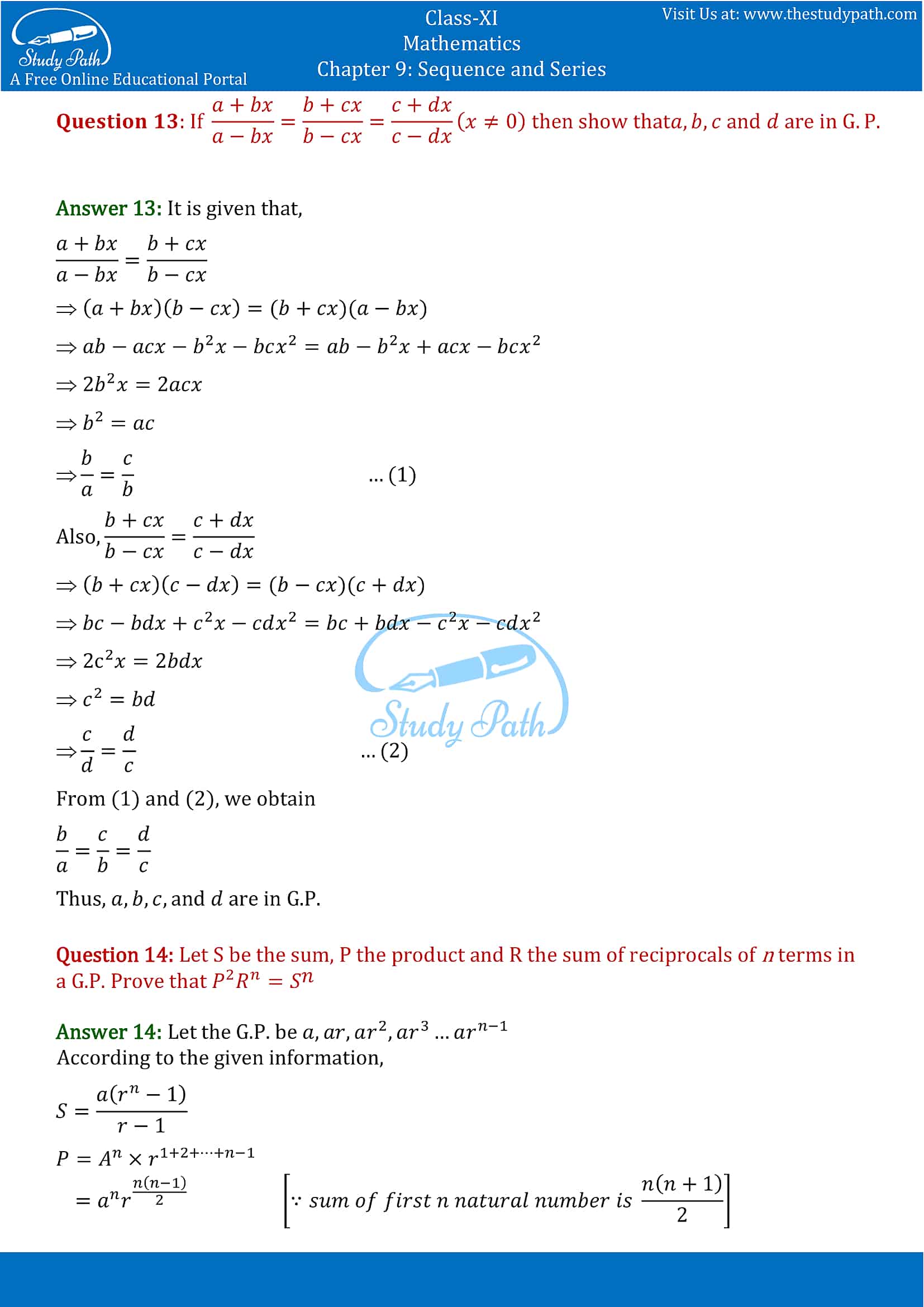 NCERT Solutions for Class 11 Maths chapter 9 Sequence and Series Miscellaneous Exercise Part-8