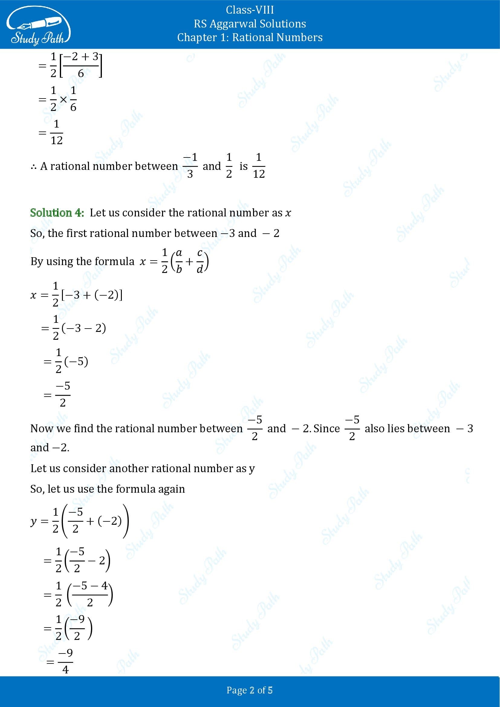 RS Aggarwal Solutions Class 8 Chapter 1 Rational Numbers Exercise 1F 00002