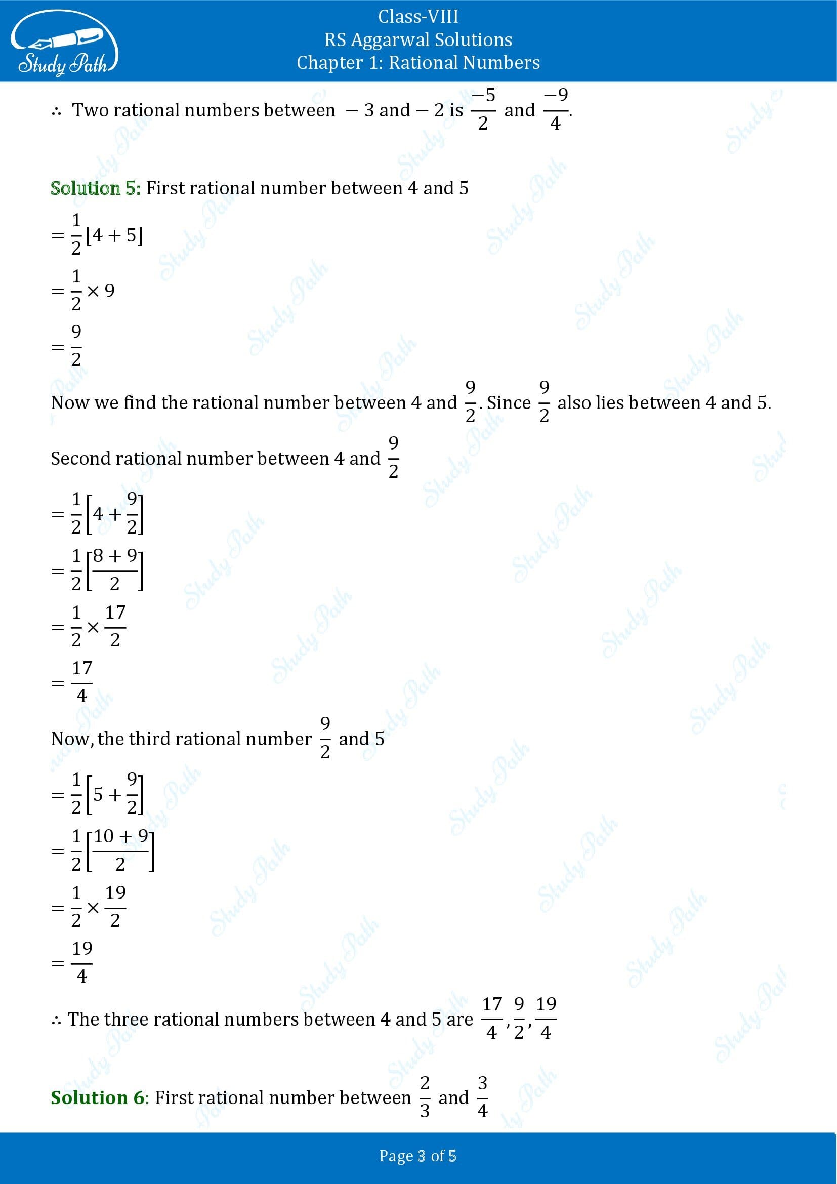 RS Aggarwal Solutions Class 8 Chapter 1 Rational Numbers Exercise 1F 00003