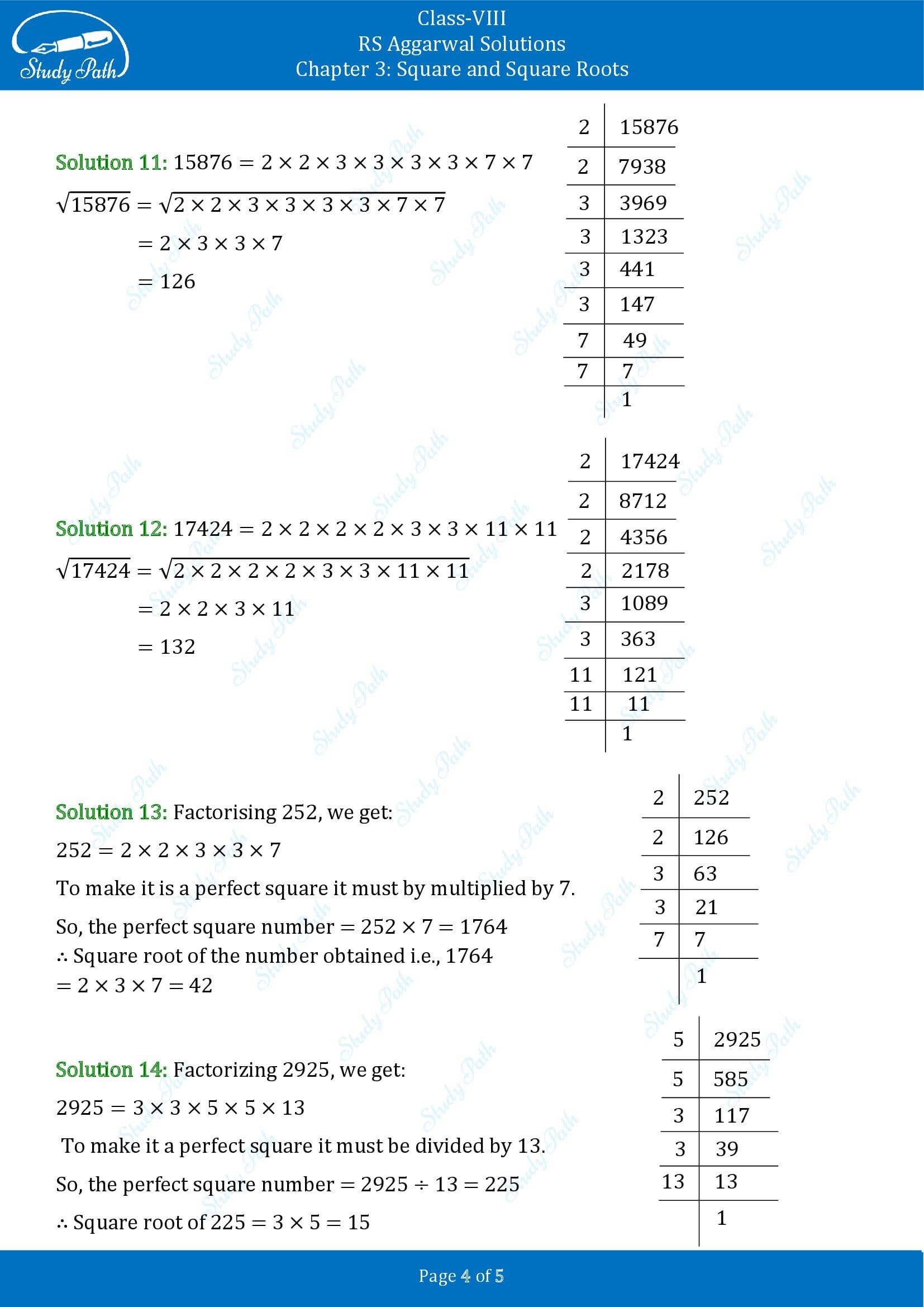RS Aggarwal Solutions Class 8 Chapter 3 Square and Square Roots Exercise 3D 0004