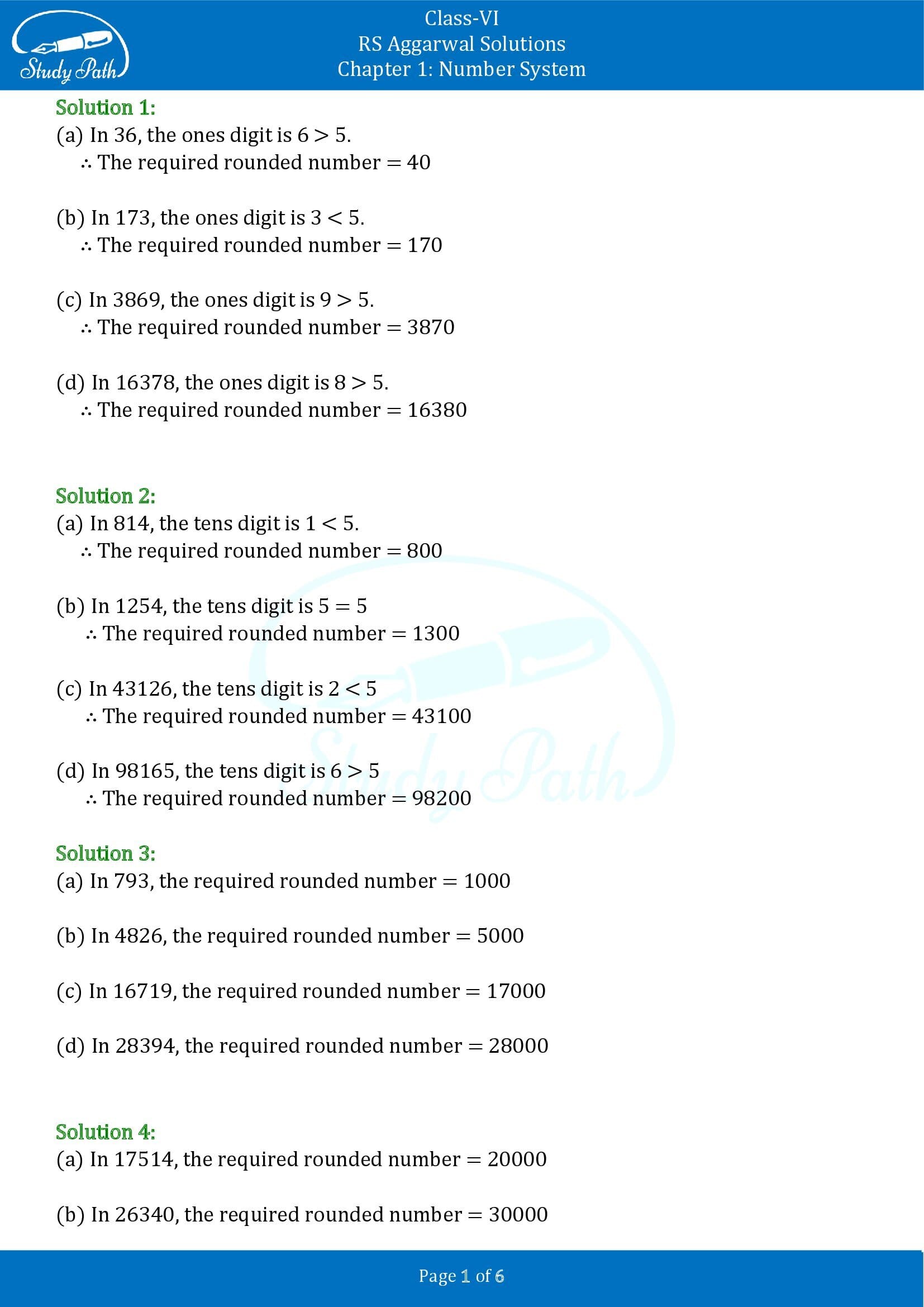 RS Aggarwal Solutions Class 6 Chapter 1 Number System Exercise 1D 0001