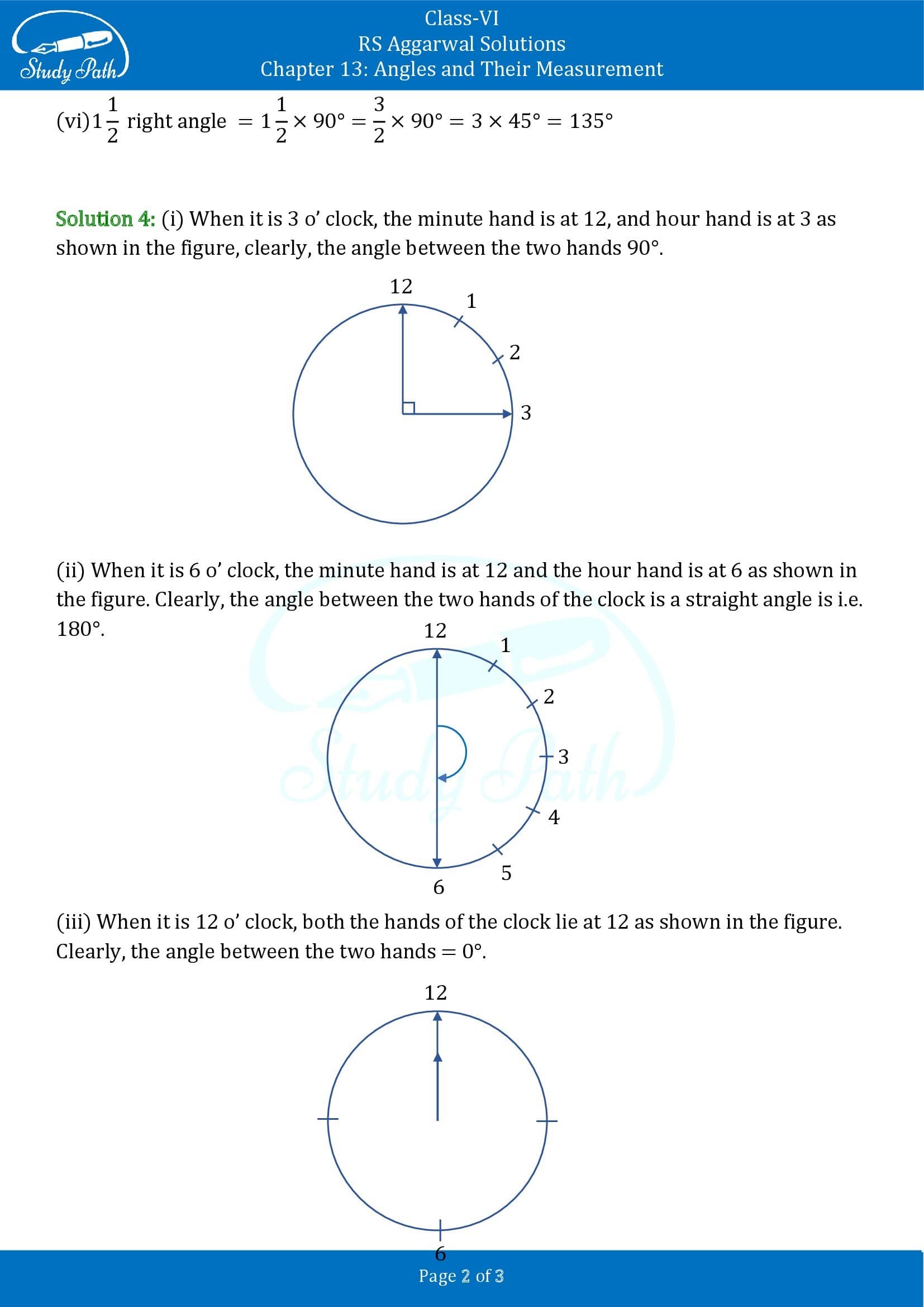 RS Aggarwal Solutions Class 6 Chapter 13 Angles and Their Measurement Exercise 13B 00002