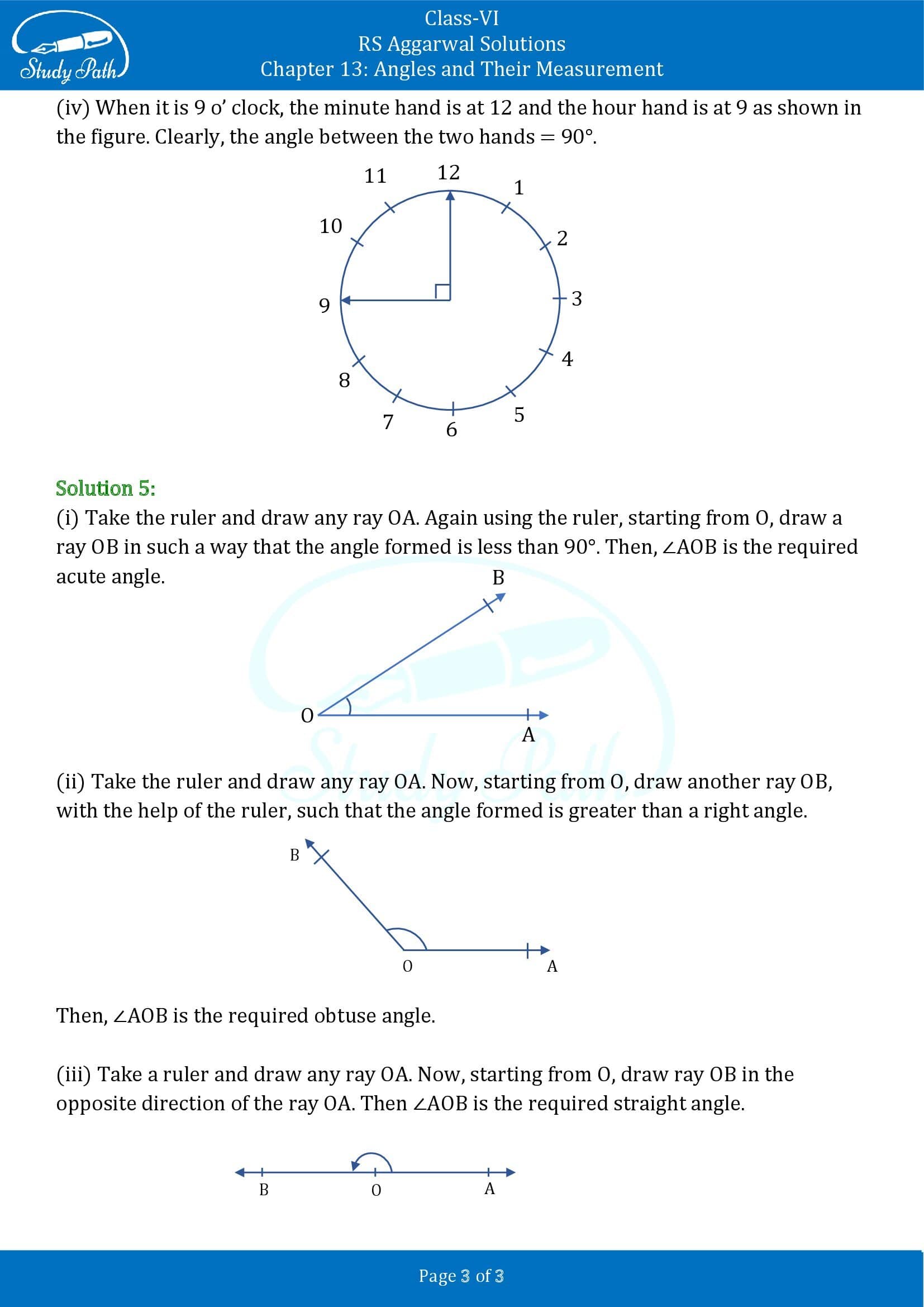 RS Aggarwal Solutions Class 6 Chapter 13 Angles and Their Measurement Exercise 13B 00003