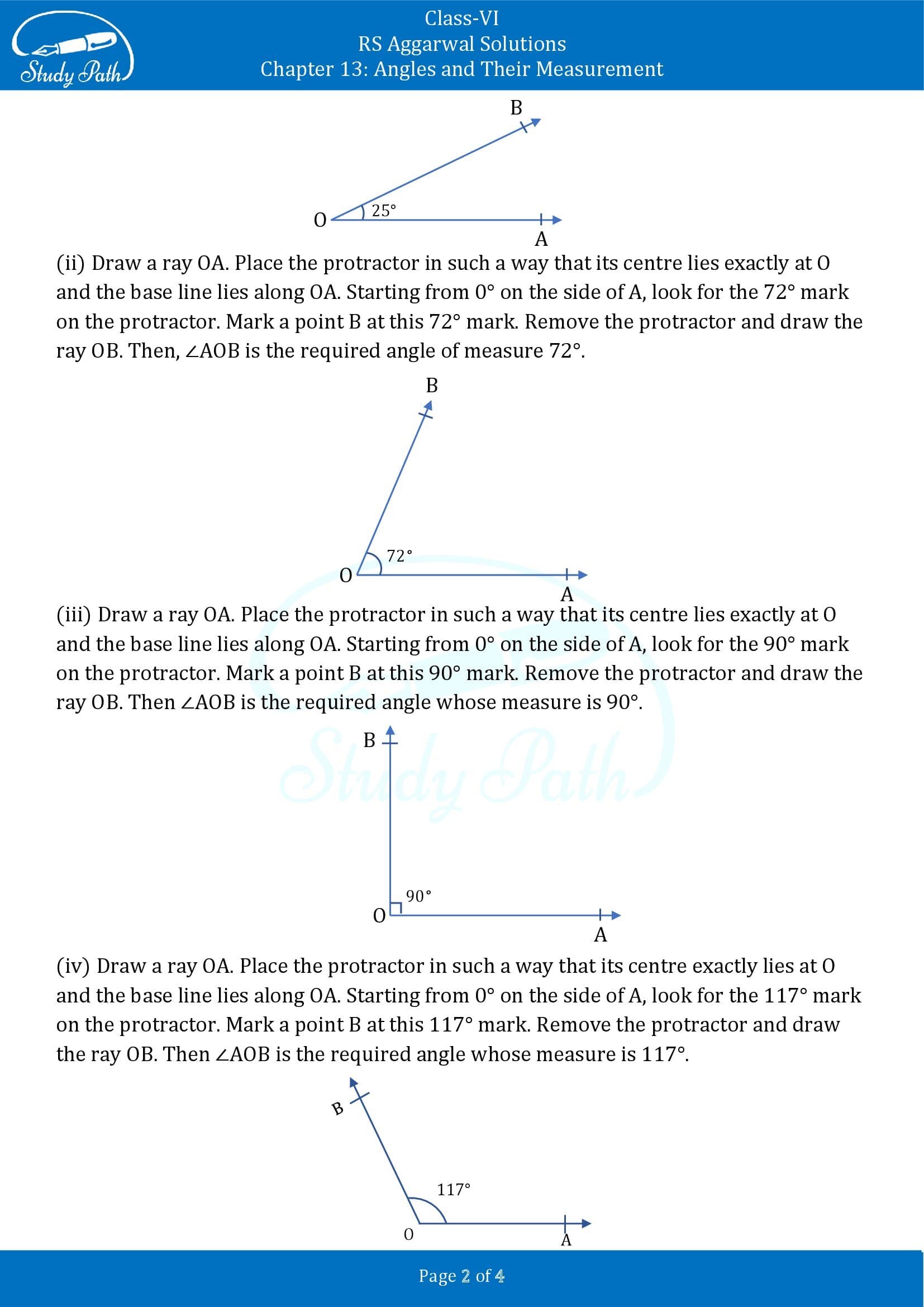RS Aggarwal Solutions Class 6 Chapter 13 Angles and Their Measurement Exercise 13C 002