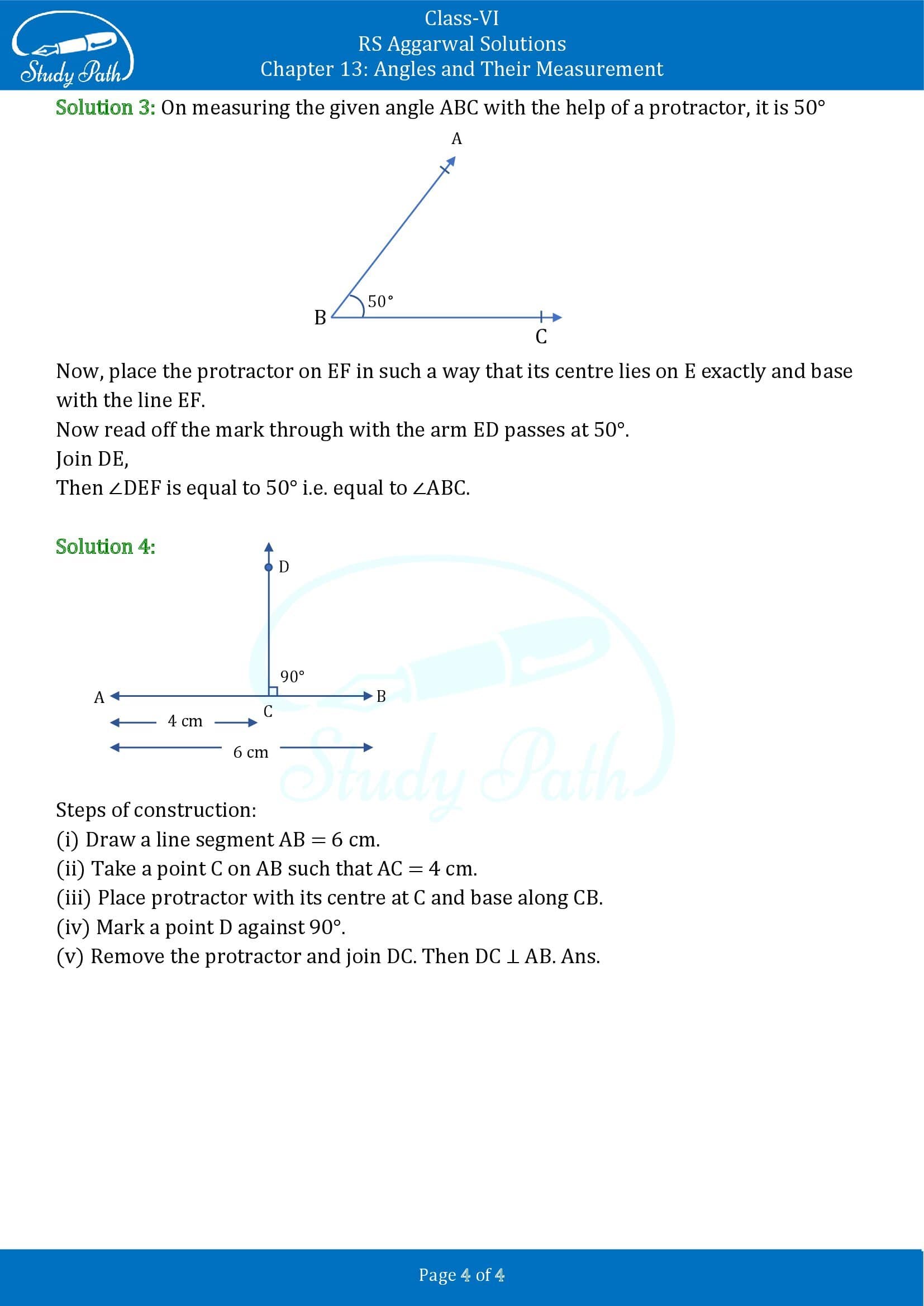RS Aggarwal Solutions Class 6 Chapter 13 Angles and Their Measurement Exercise 13C 004