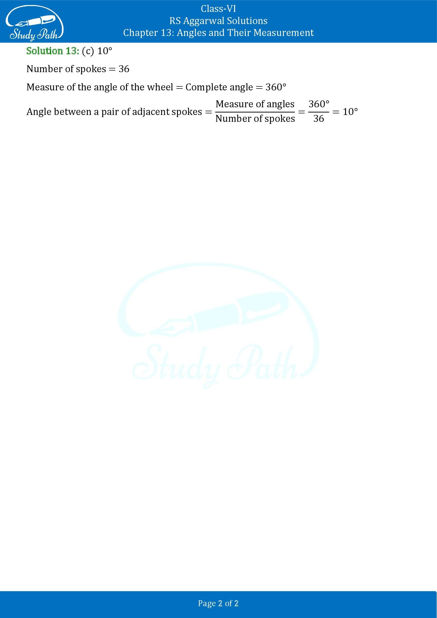 RS Aggarwal Solutions Class 6 Chapter 13 Angles and Their Measurement Exercise 13DMCQ 002