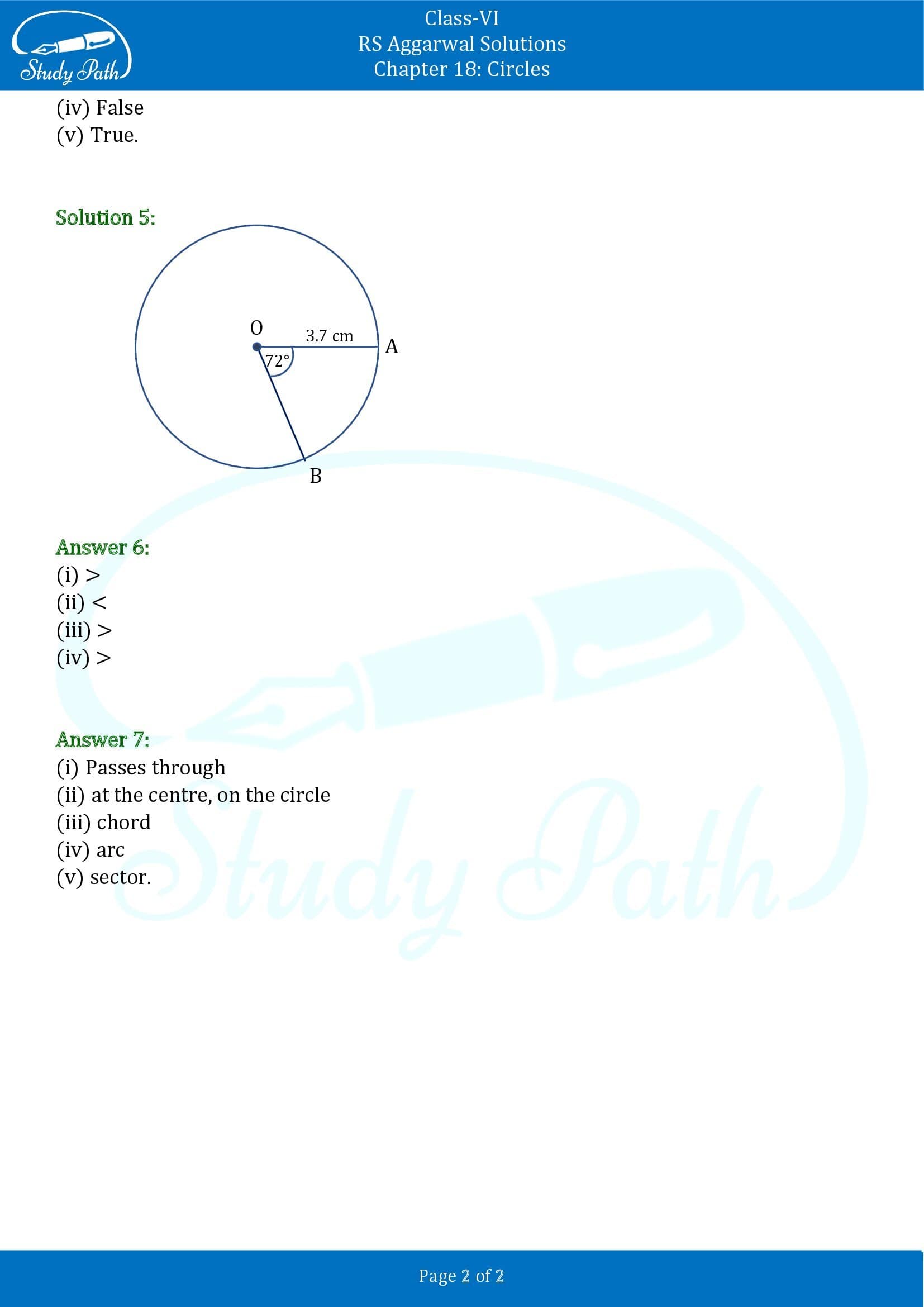 RS Aggarwal Solutions Class 6 Chapter 18 Circles Exercise 18 00002