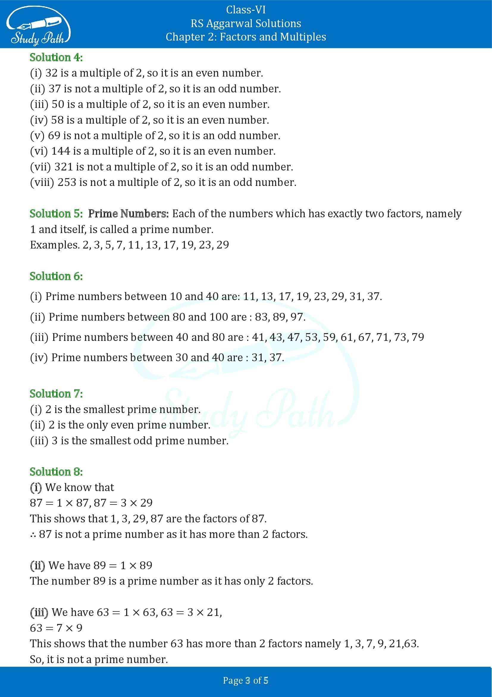 RS Aggarwal Solutions Class 6 Chapter 2 Factors and Multiples Exercise 2A 00003