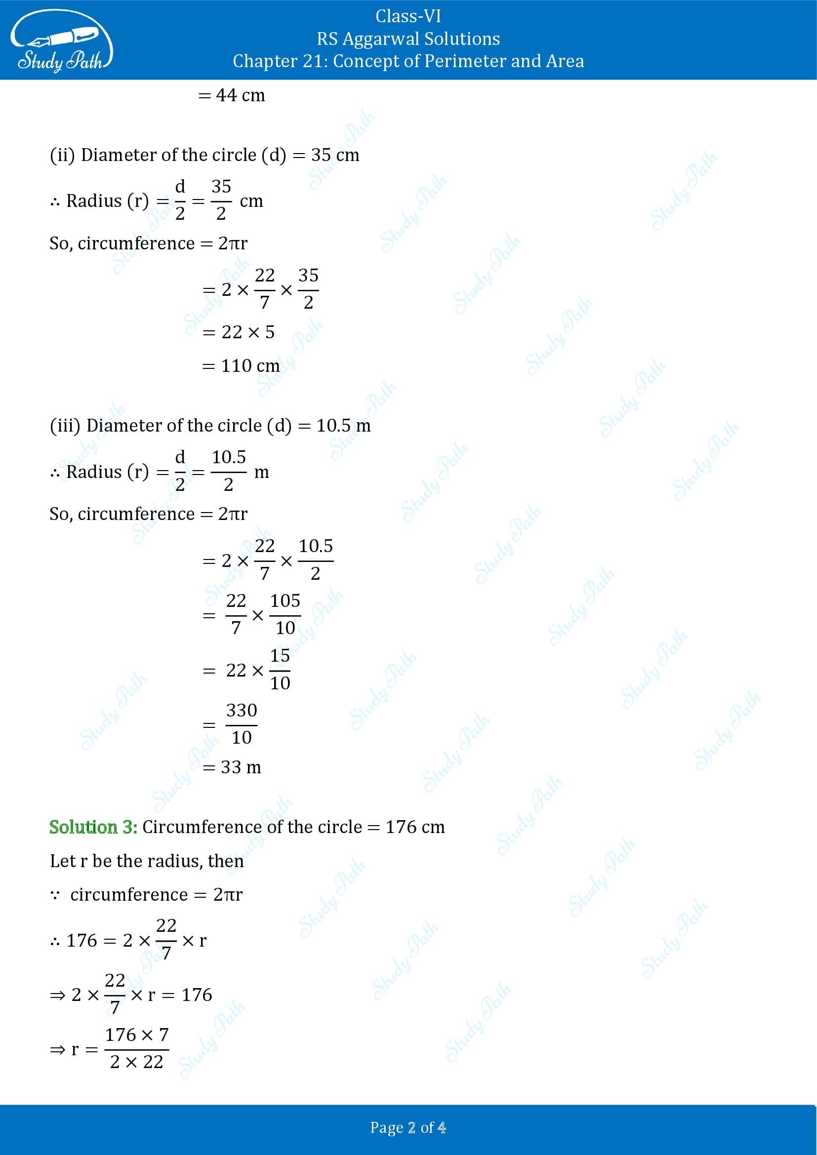 RS Aggarwal Solutions Class 6 Chapter 21 Concept of Perimeter and Area Exercise 21B 00002