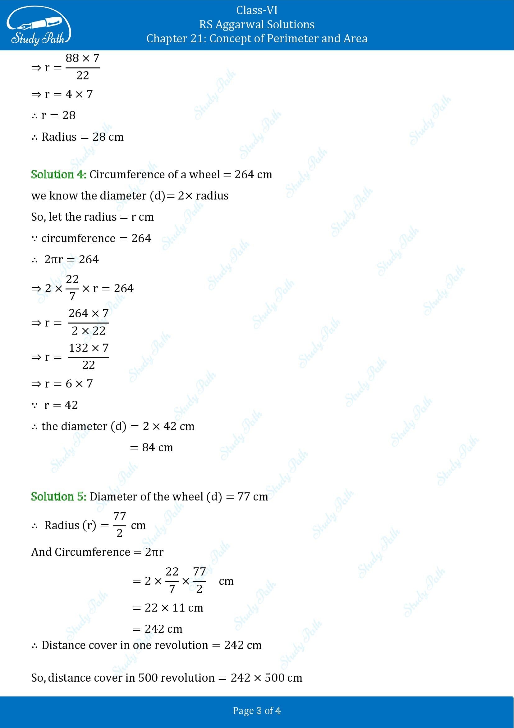 RS Aggarwal Solutions Class 6 Chapter 21 Concept of Perimeter and Area Exercise 21B 00003