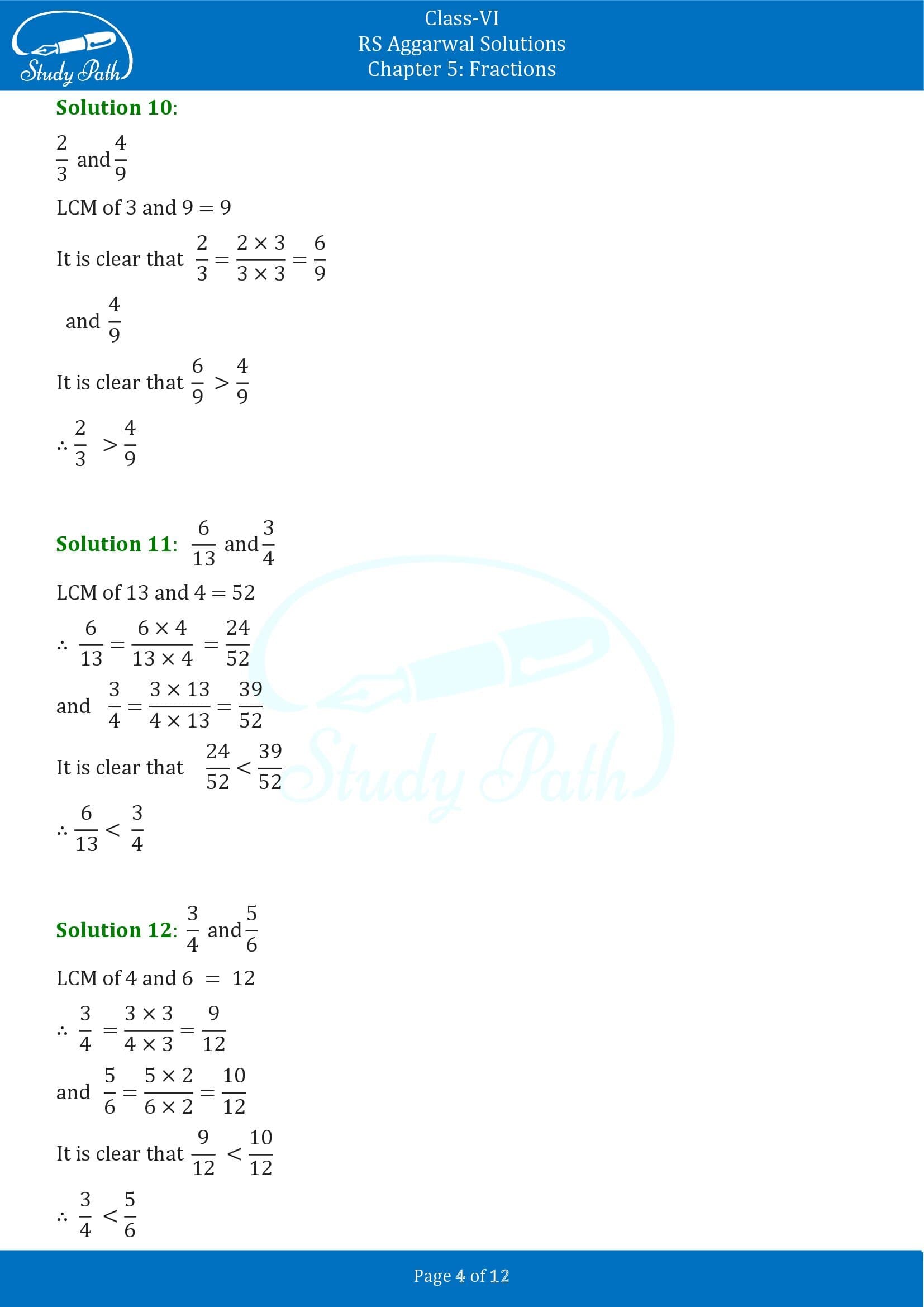RS Aggarwal Solutions Class 6 Chapter 5 Fractions Exercise 5D 0004