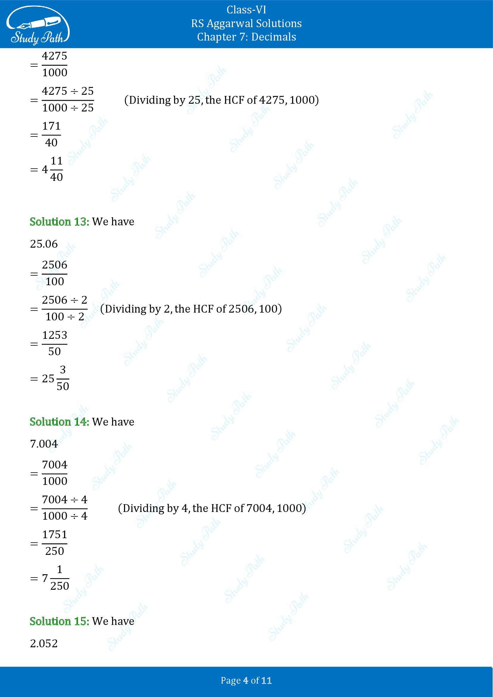 RS Aggarwal Solutions Class 6 Chapter 7 Decimals Exercise 7B 0004