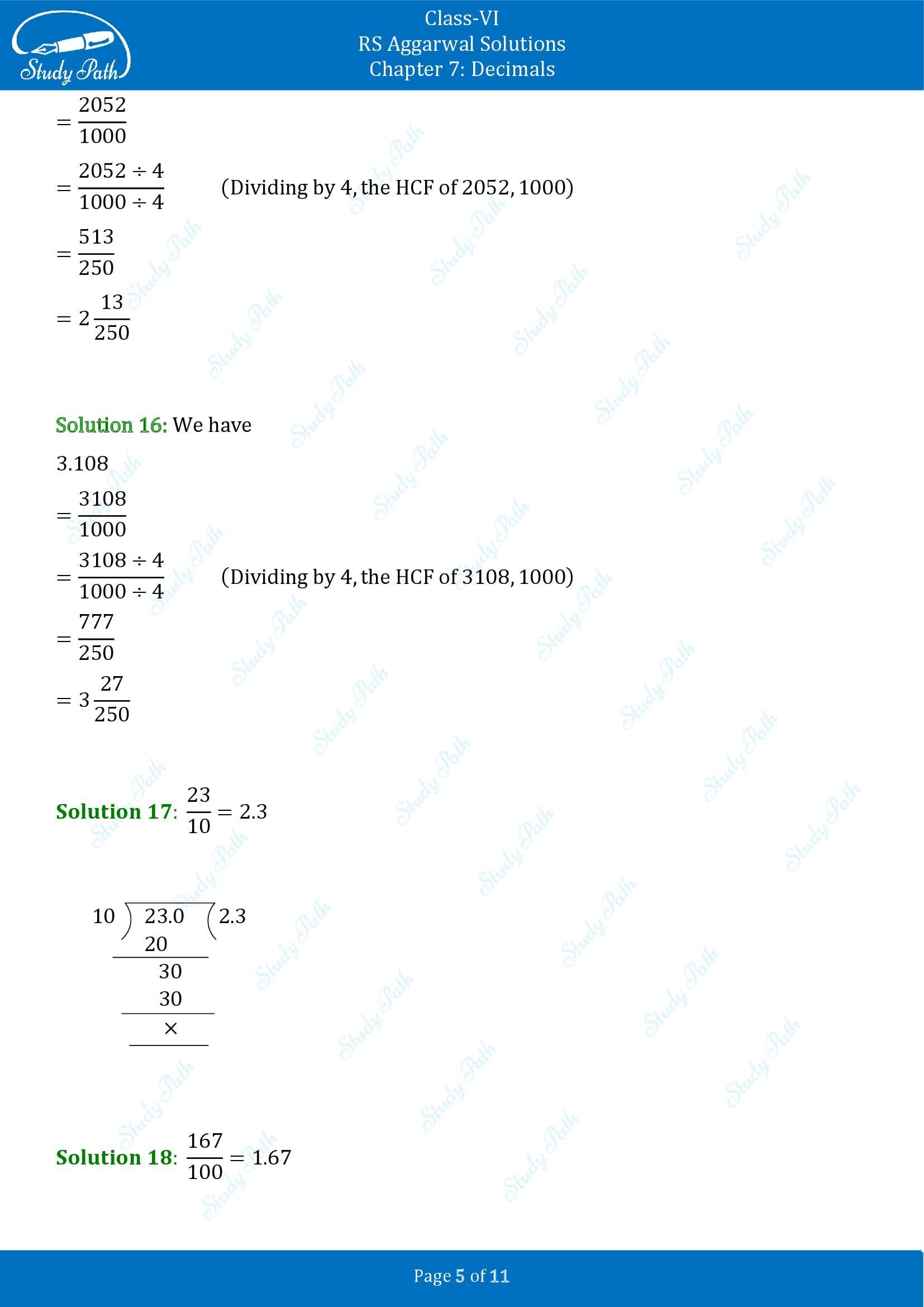RS Aggarwal Solutions Class 6 Chapter 7 Decimals Exercise 7B 0005