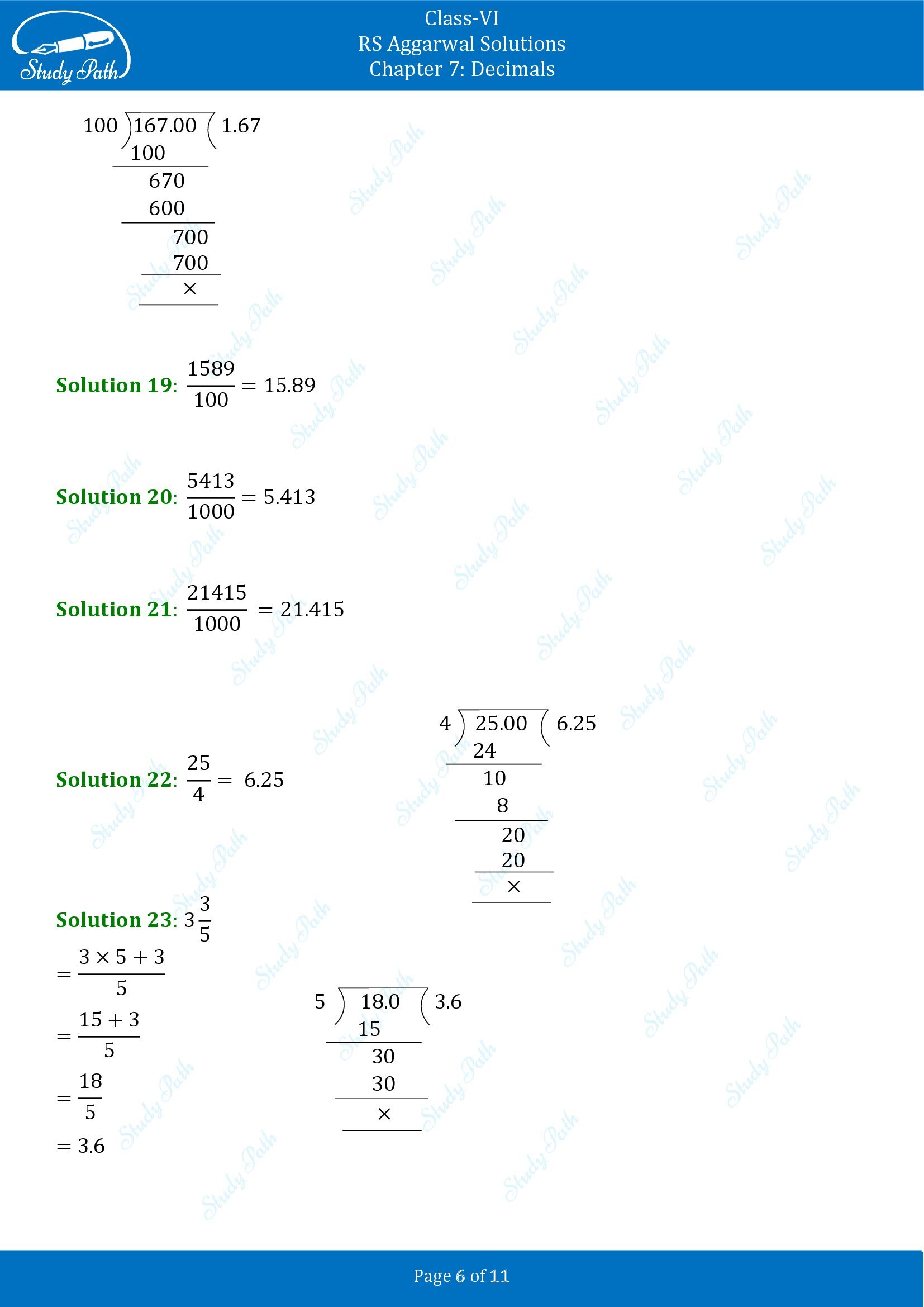 RS Aggarwal Solutions Class 6 Chapter 7 Decimals Exercise 7B 0006