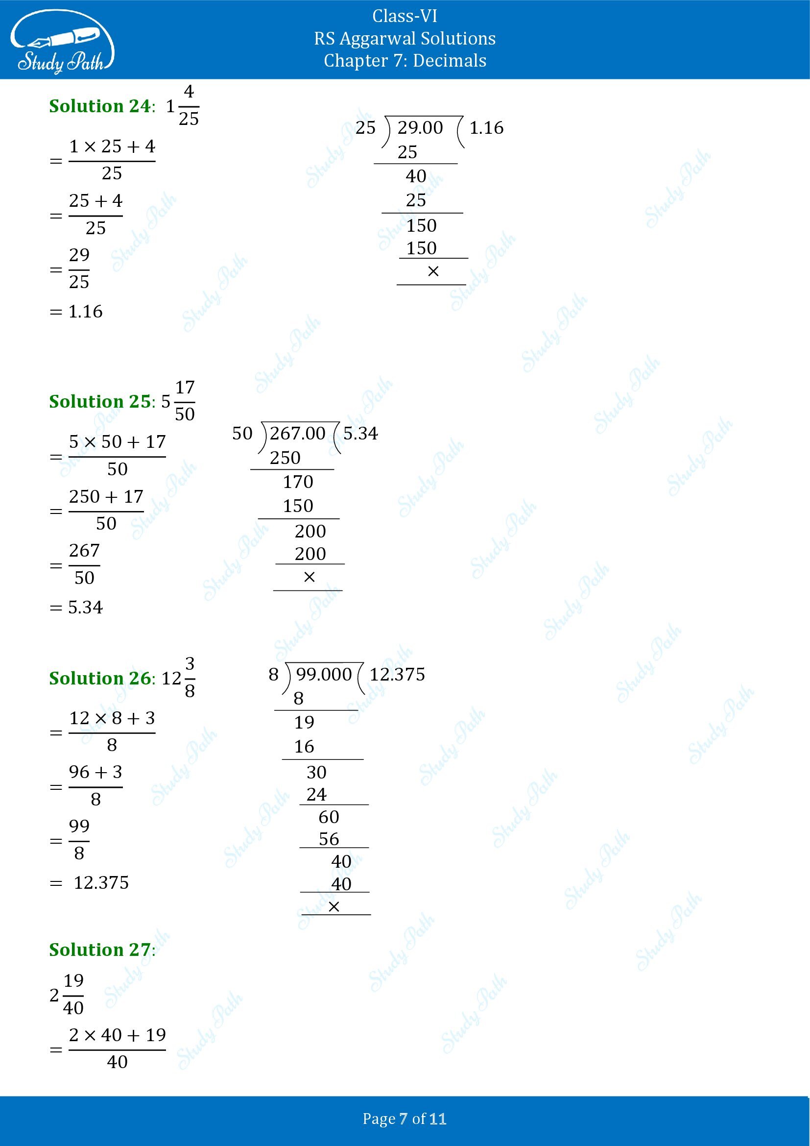 RS Aggarwal Solutions Class 6 Chapter 7 Decimals Exercise 7B 0007