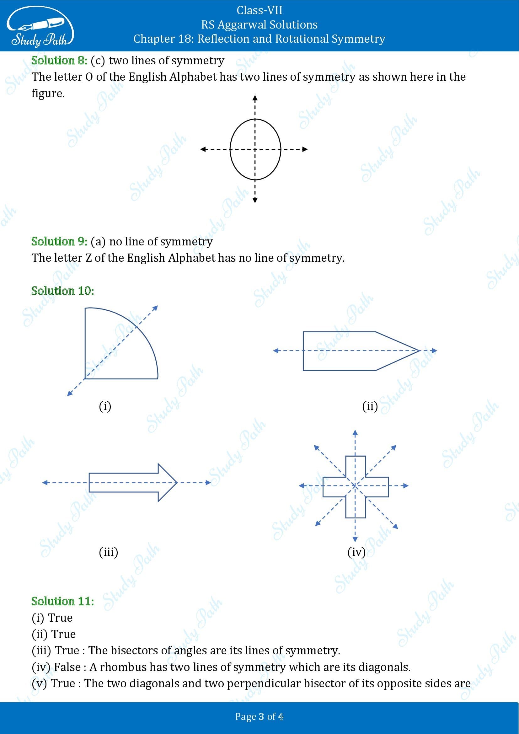 RS Aggarwal Solutions Class 7 Chapter 18 Reflection and Rotational Symmetry Exercise 18A 0003