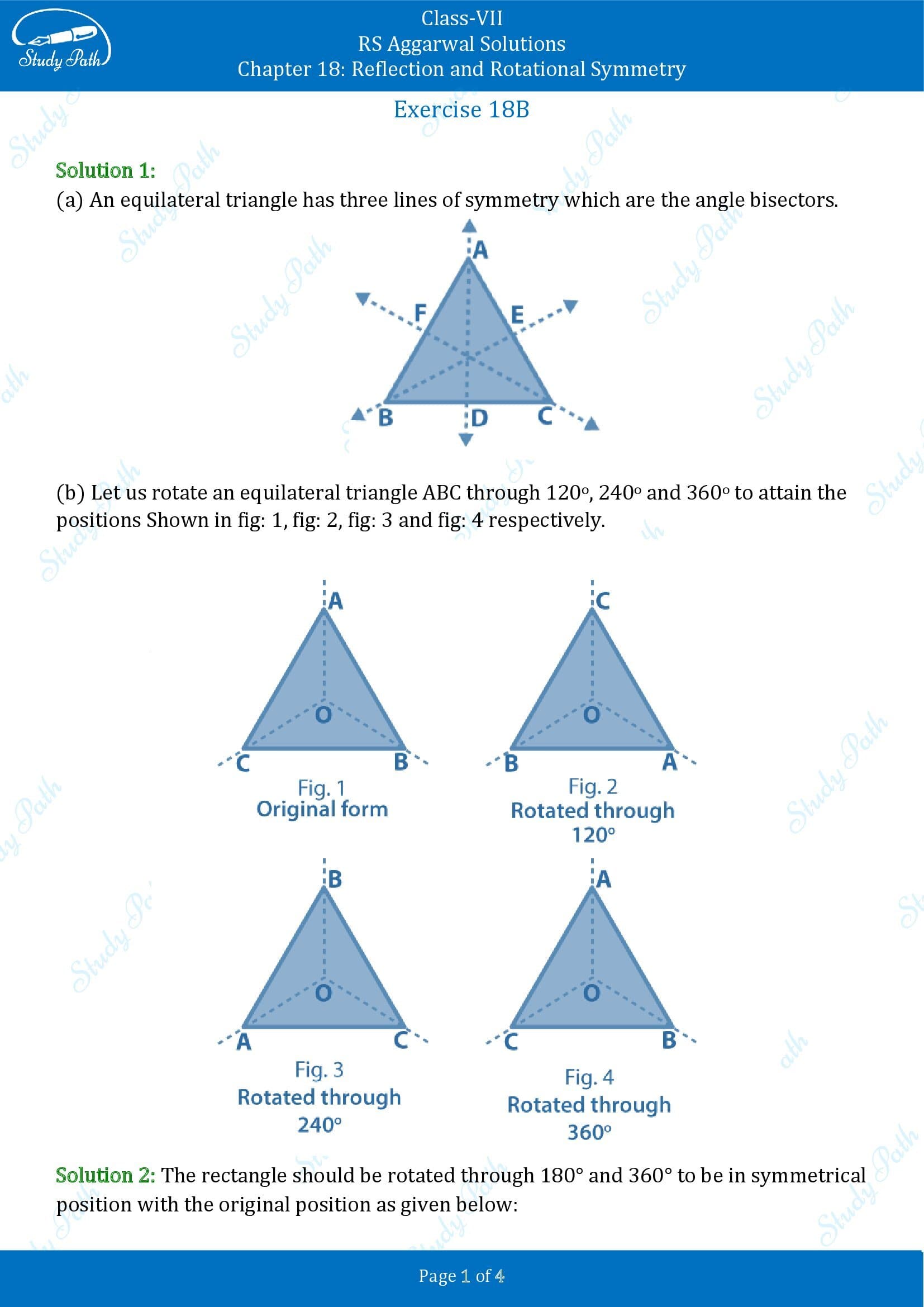 RS Aggarwal Solutions Class 7 Chapter 18 Reflection and Rotational Symmetry Exercise 18B 00001