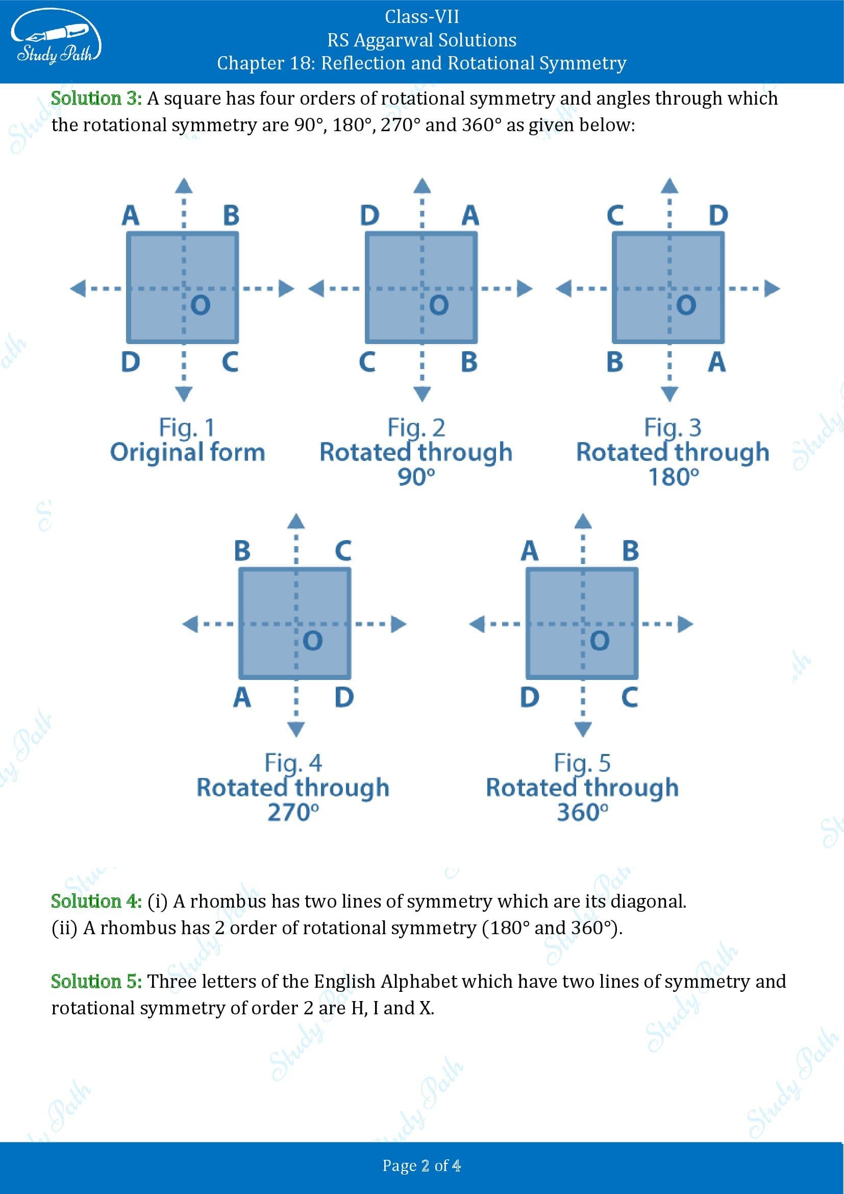 RS Aggarwal Solutions Class 7 Chapter 18 Reflection and Rotational Symmetry Exercise 18B 00002