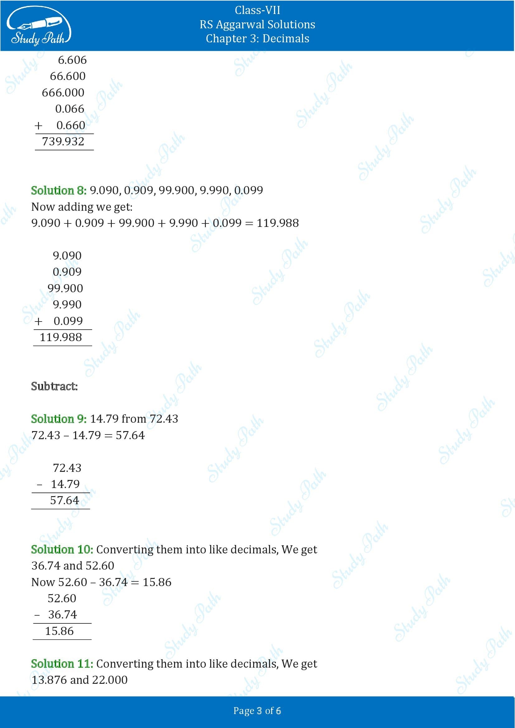 RS Aggarwal Solutions Class 7 Chapter 3 Decimals Exercise 3B 0003