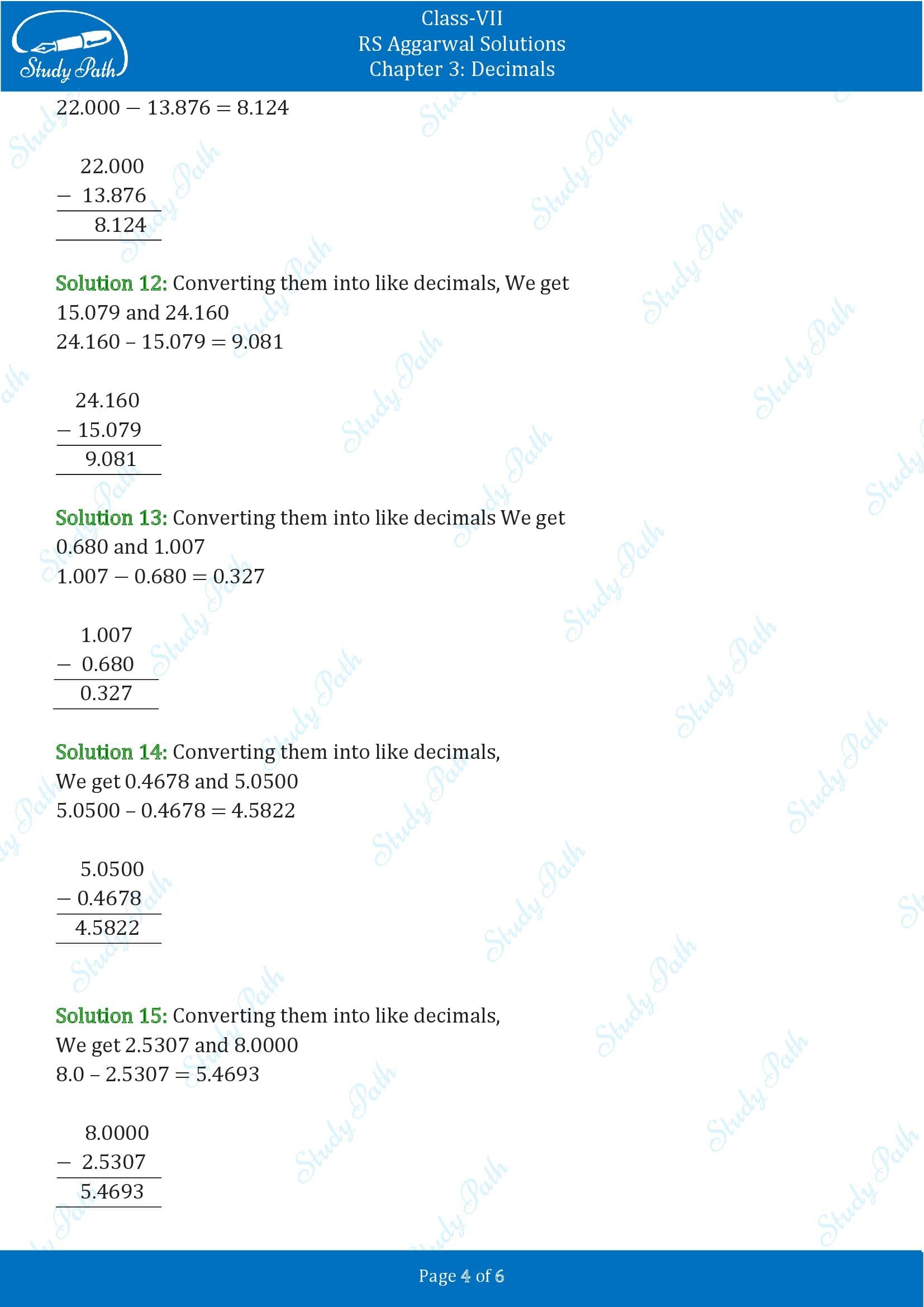 RS Aggarwal Solutions Class 7 Chapter 3 Decimals Exercise 3B 0004