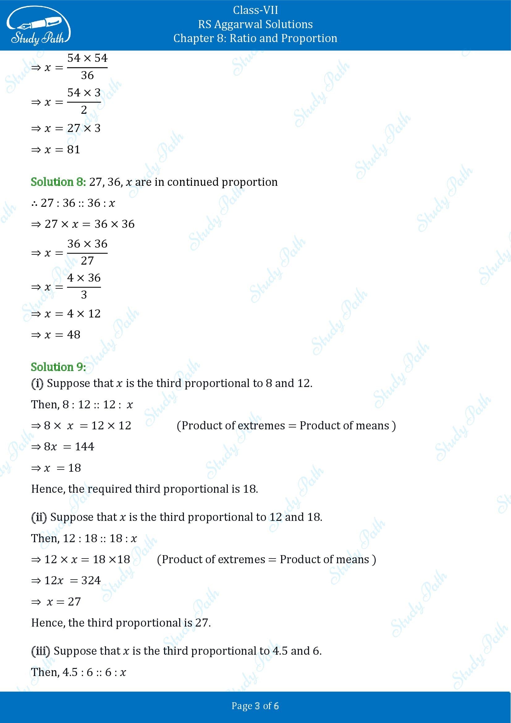 RS Aggarwal Solutions Class 7 Chapter 8 Ratio and Proportion Exercise 8B 00003