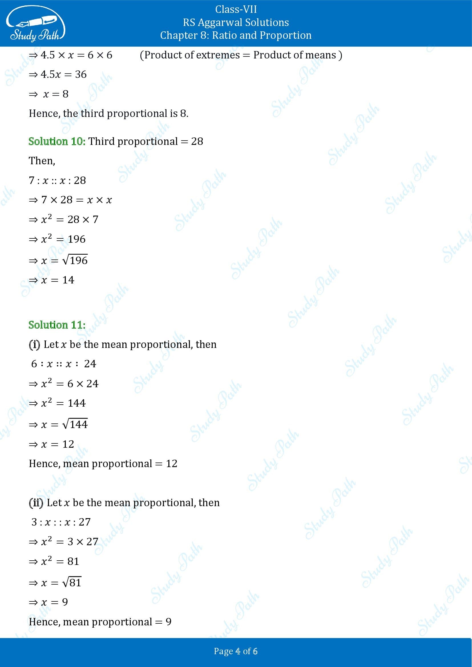 RS Aggarwal Solutions Class 7 Chapter 8 Ratio and Proportion Exercise 8B 00004